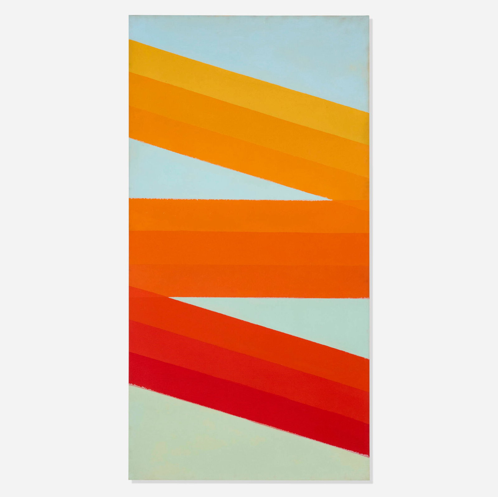 Paul Reed, Interchange XVII: Paul Reed Interchange XVII 1966 acrylic on canvas 55.25 h x 28.75 w in (140 x 73 cm) Signed, titled, and dated to verso 'Interchange XVII Paul Reed 1966'. This work will ship from Los
