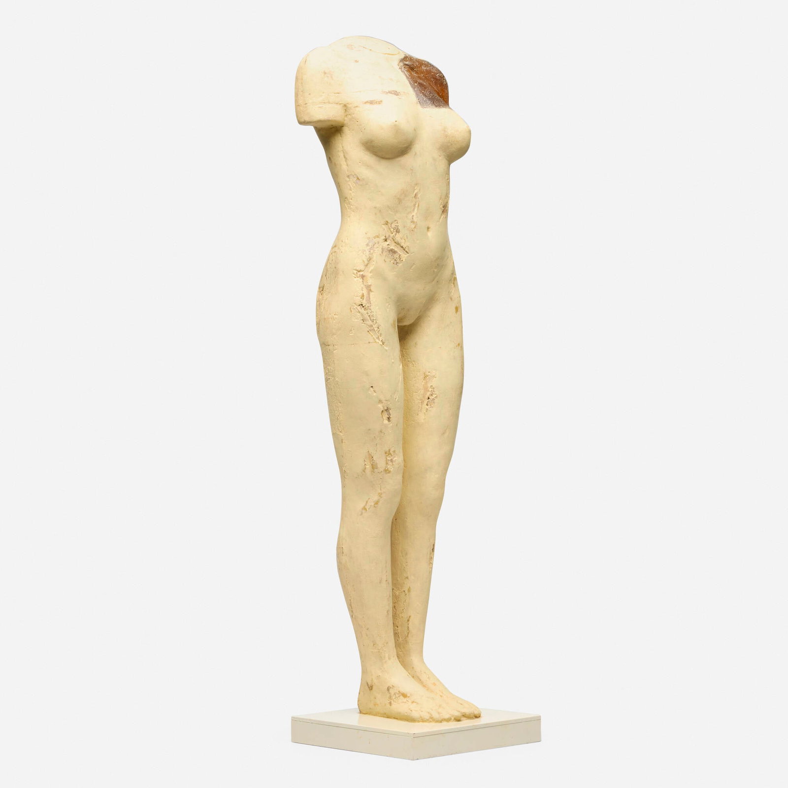 Dan Corbin, Untitled (Nude): Dan Corbin Untitled (Nude) 2008 bauxite, glass, wood, oxide 32.25 h x 9.25 w x 8 d in (82 x 23 x 20 cm) Incised signature and date to reverse 'Dan Corbin 08'. Provenance: Acquired directly