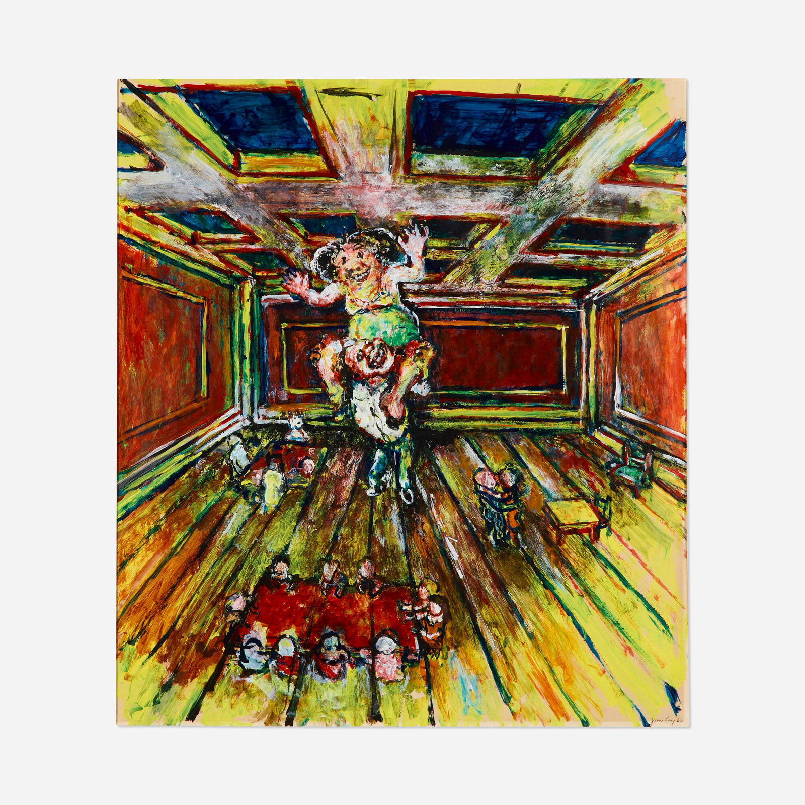 June Leaf, Untitled: June Leaf Untitled 1966 acrylic on paper 31 h x 27.5 w in (79 x 70 cm) Signed and dated to lower right 'June Leaf 66'. Provenance: Collection of Michael H. Epstein and Scott E. Schwimer
