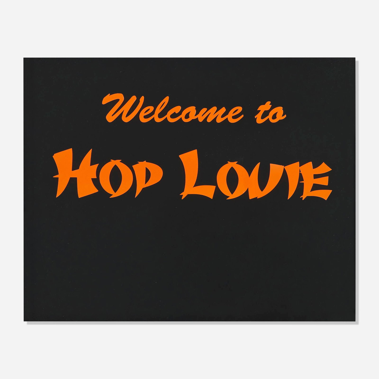 Sayre Gomez, Hop Louie: Sayre Gomez Hop Louie 2020 acrylic on board 16 h x 20 w in (41 x 51 cm) Signed, titled and dated to verso 'SG 2020 Hop Louie'. Provenance: Tif Sigfrids Gallery, Athens, GA | Private Collection