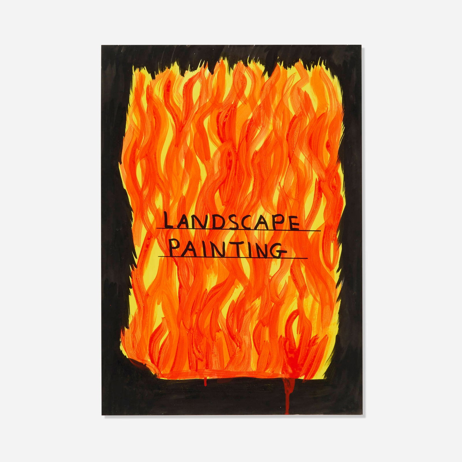 David Shrigley, Untitled (Landscape): David Shrigley Untitled (Landscape) 2011 ink and acrylic on paper 23.5 h x 16.5 w in (60 x 42 cm) Signed and dated to verso 'DS11'. Provenance: Anton Kern Gall