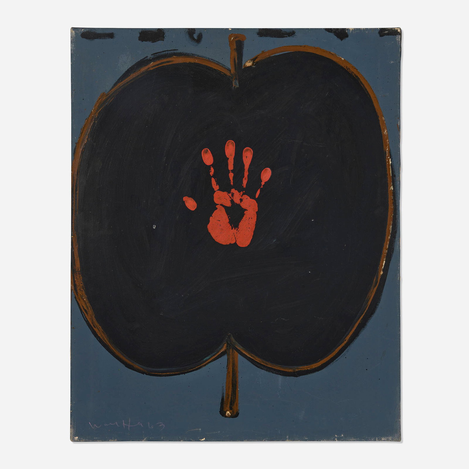 Emerson Woelffer, Untitled: Emerson Woelffer Untitled 1963 oil on canvas 30.125 h x 24 w in (77 x 61 cm) This work is being sold to raise scholarship funds for the Otis College of Art and Design. Signed and dated to lower left