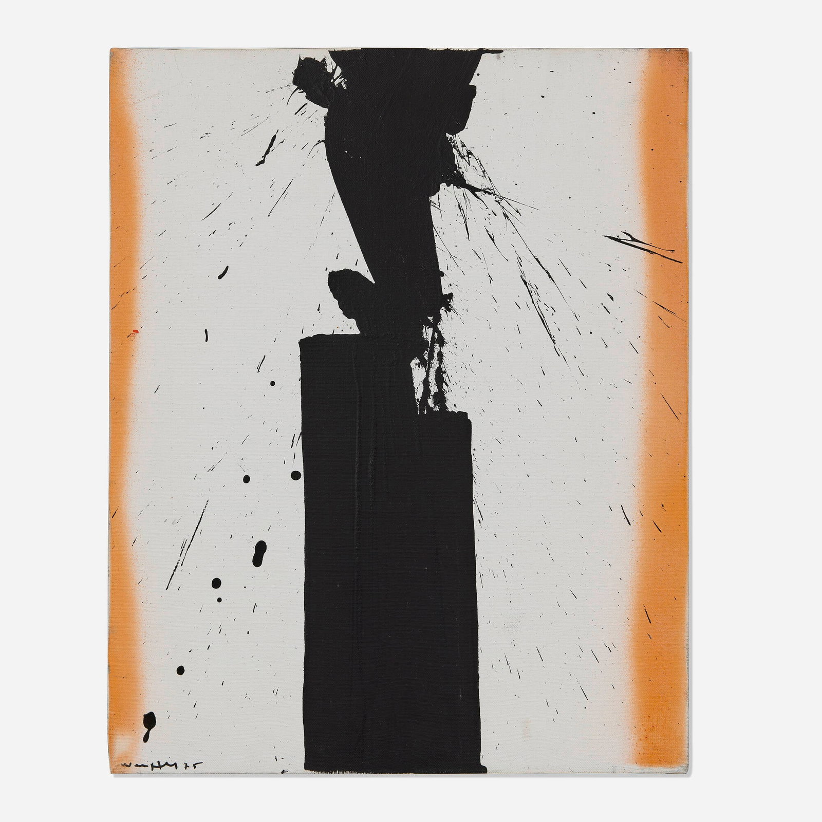 Emerson Woelffer, For a Moment in Wood: Emerson Woelffer For a Moment in Wood 1975 oil on canvas 19.875 h x 15.875 w in (50 x 40 cm) This work is being sold to raise scholarship funds for the Otis College of Art and Design. Signed and