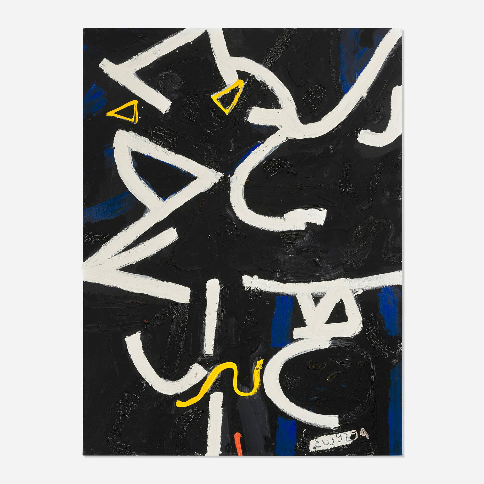 Emerson Woelffer, Untitled: Emerson Woelffer Untitled 1992-94 oil and acrylic on canvas 48 h x 36 w in (122 x 91 cm) This work is being sold to raise scholarship funds for the Otis College of Art and Design. Signed