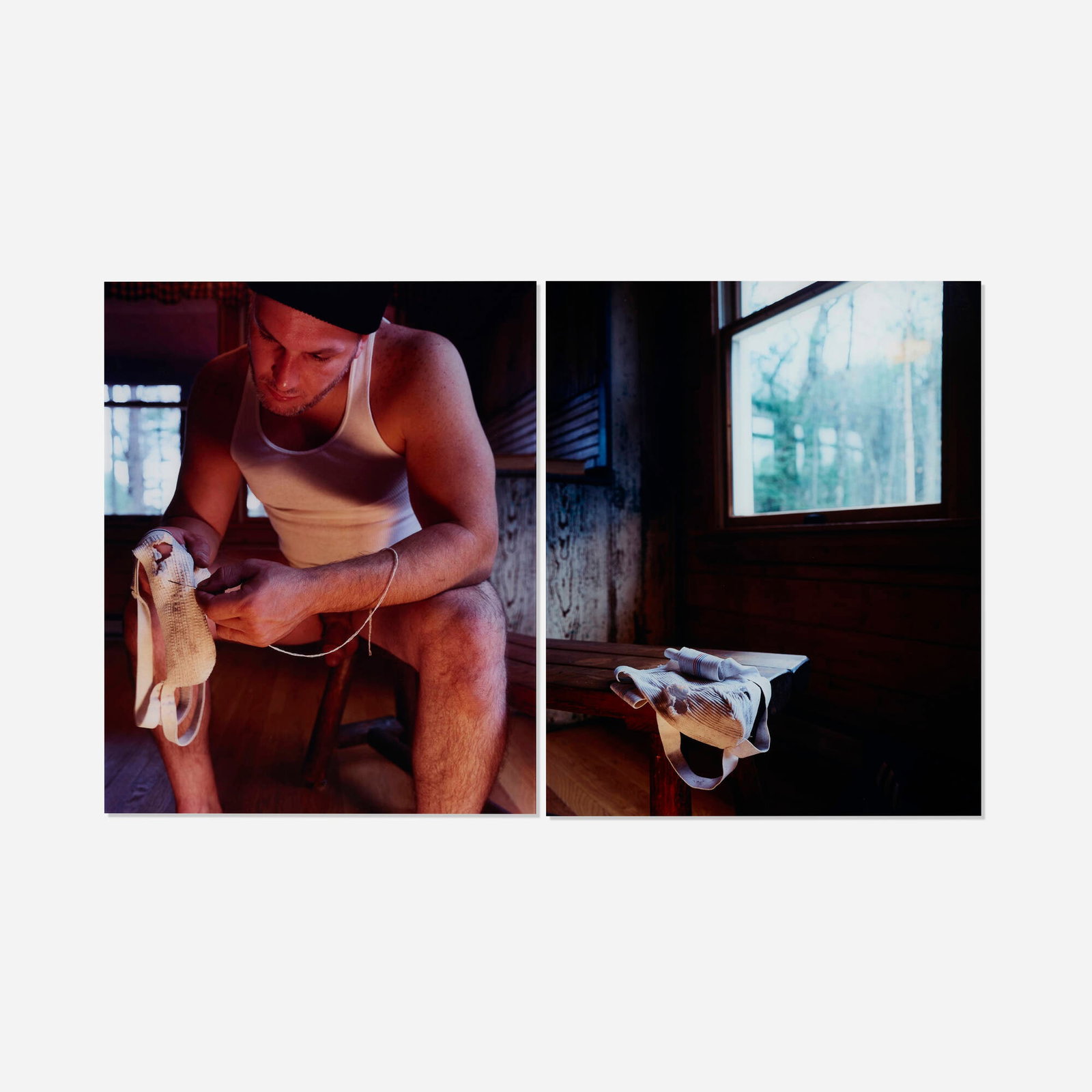 David Hillard, The Spoils (diptych): David Hillard The Spoils (diptych) 2002 C-print mounted to aluminum and face-mounted to acrylic each: 22.625 h x 37 w in (57 x 94 cm) overall: 22.625 h x 74 w in (57 x 188 cm) Signed to gall