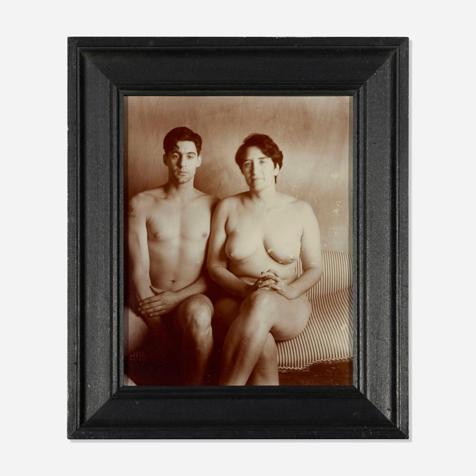 John Dugdale, Georgine and John: John Dugdale Georgine and John unique gelatin silver print in artist's frame image: 9.625 h x 7.625 w in (24 x 19 cm) sheet: 10 h x 8 w in (25 x 20 cm) overall: 13 h x 11 w in (33 x 28 cm) Sig