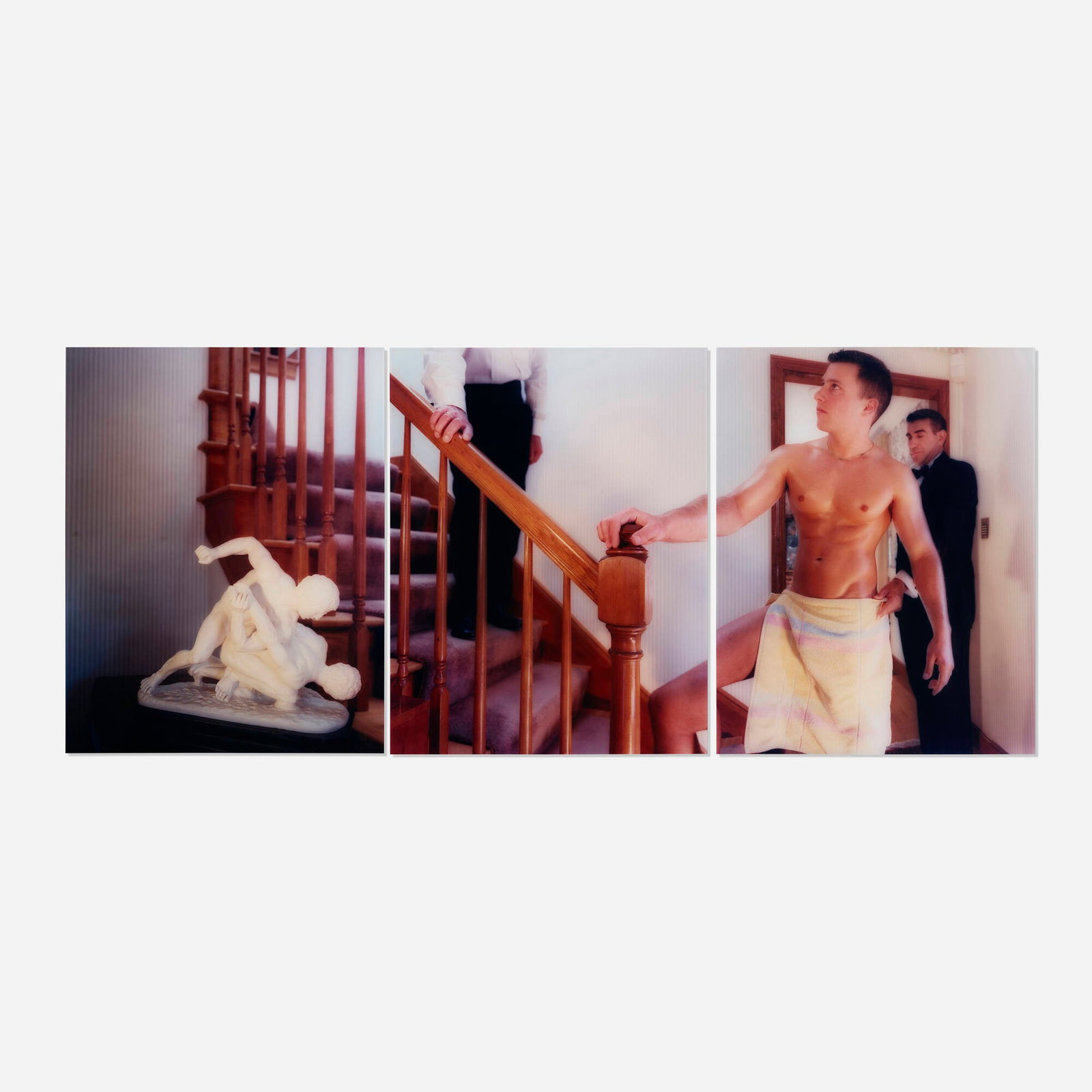 David Hillard, Without a Scratch (triptych): David Hillard Without a Scratch (triptych) 2002 C-print mounted to aluminum and face-mounted to acrylic each: 23 h x 18 w in (58 x 46 cm) overall: 23 h x 55 w in (58 x 140 cm) Signed to gallery label