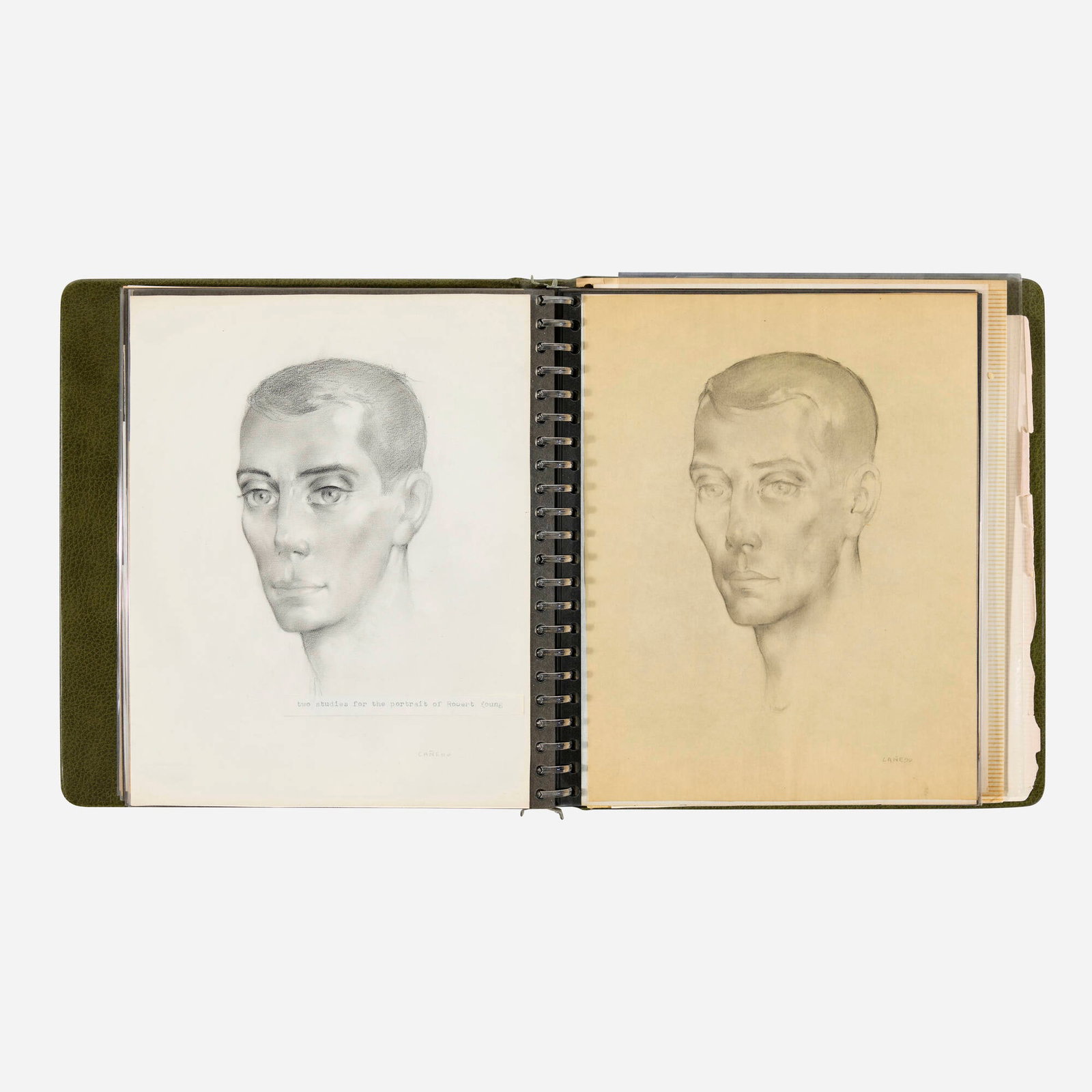 Alexander Canedo, Collection of fifty-two works: Alexander Canedo Collection of fifty-two works graphite on paper, ink on paper and collaged photographs in spiral-bound binder largest: 11 h x 8.5 w in (28 x 22 cm) smallest: 2.75 h x 2.75 w in (7 x