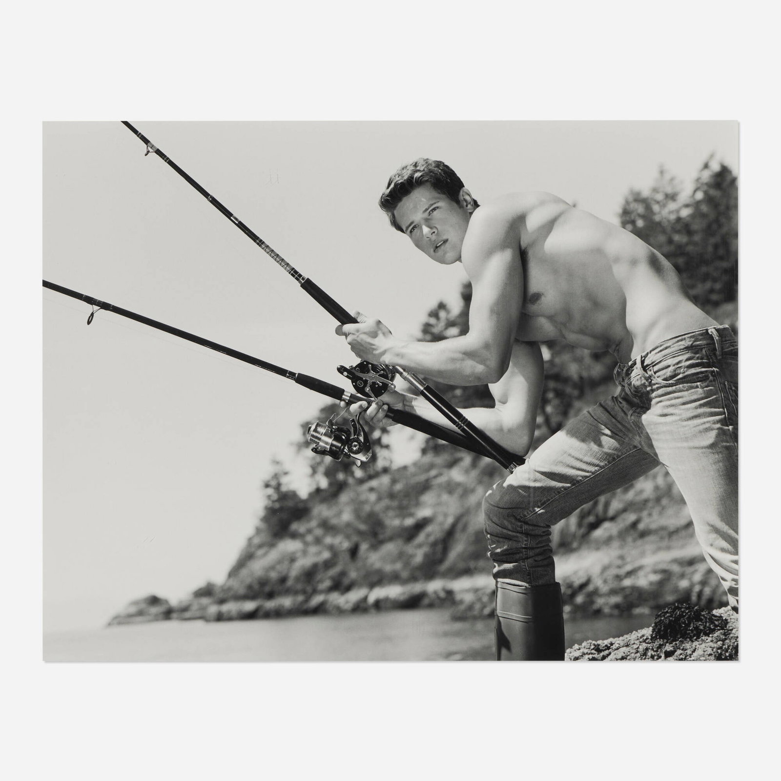 Bruce Weber, Dustin - Bower Island: Bruce Weber Dustin - Bower Island 2006 gelatin silver print image: 10.25 h x 13.25 w in (26 x 34 cm) sheet: 10.875 h x 13.875 w in (28 x 35 cm) Signed, titled and dated to verso 'Dustin - Bower