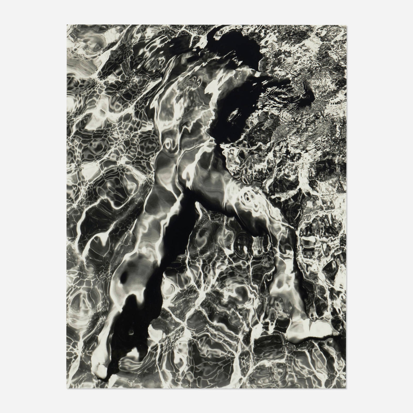 Greg Gorman, Swimming Pool Study: Greg Gorman Swimming Pool Study 1991 gelatin silver print image: 19 h x 14.75 w in (48 x 37 cm) sheet: 19.75 h x 15.625 w in (50 x 40 cm) Signed, titled, dated, and numbered to verso 'Swimming Pool