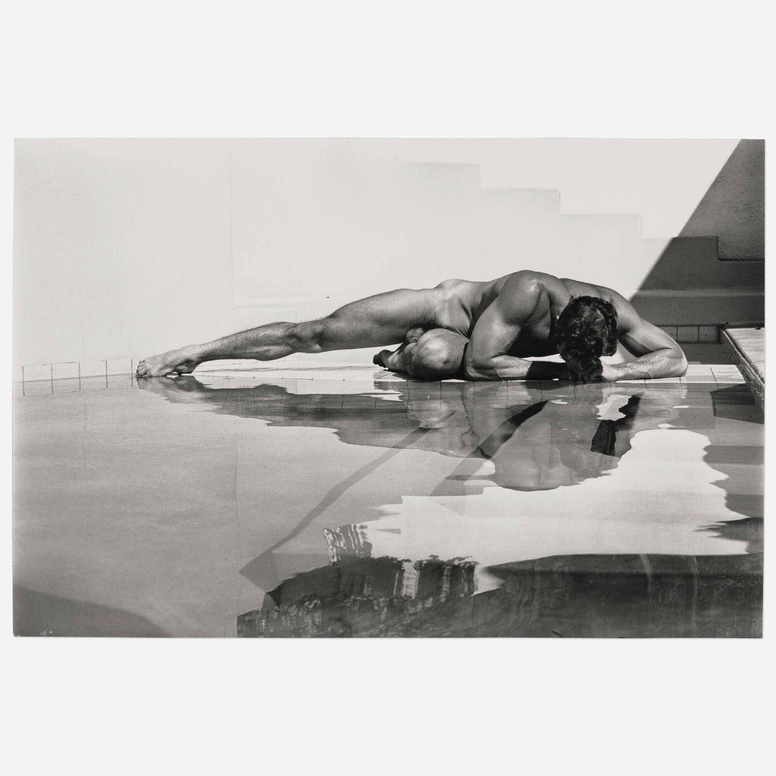 Tom Bianchi, Narcissus (from the Out of the Studio series): Tom Bianchi Narcissus (from the Out of the Studio series) 1990 gelatin silver print image: 28.75 h x 42.75 w in (73 x 109 cm) sight: 29.5 h x 43.625 w in (75 x 111 cm) Signed and dated to ve