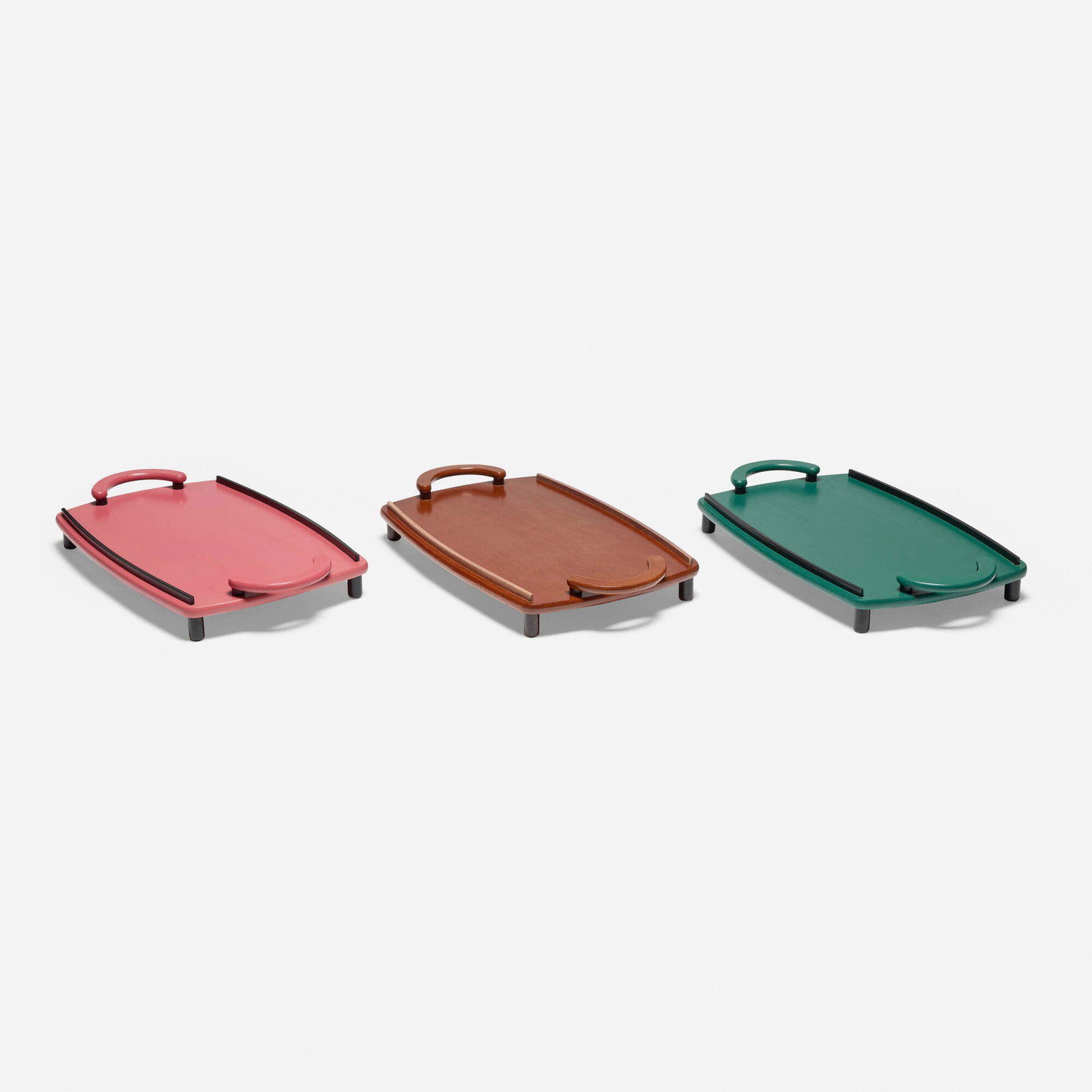 George Sowden, Unique prototype trays, set of three (1 of 4)