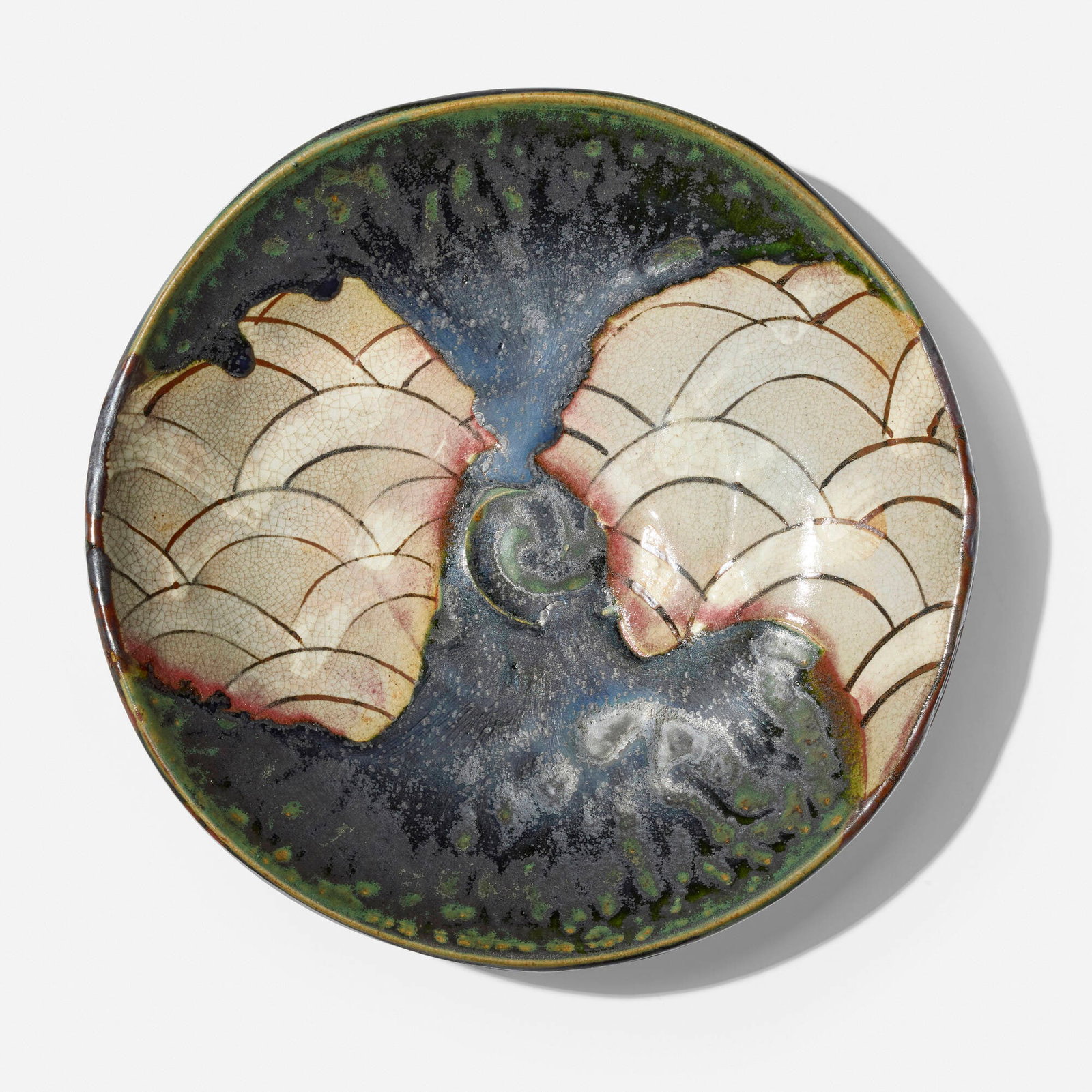 Suzuki Goro, Oribe ware plate (1 of 6)
