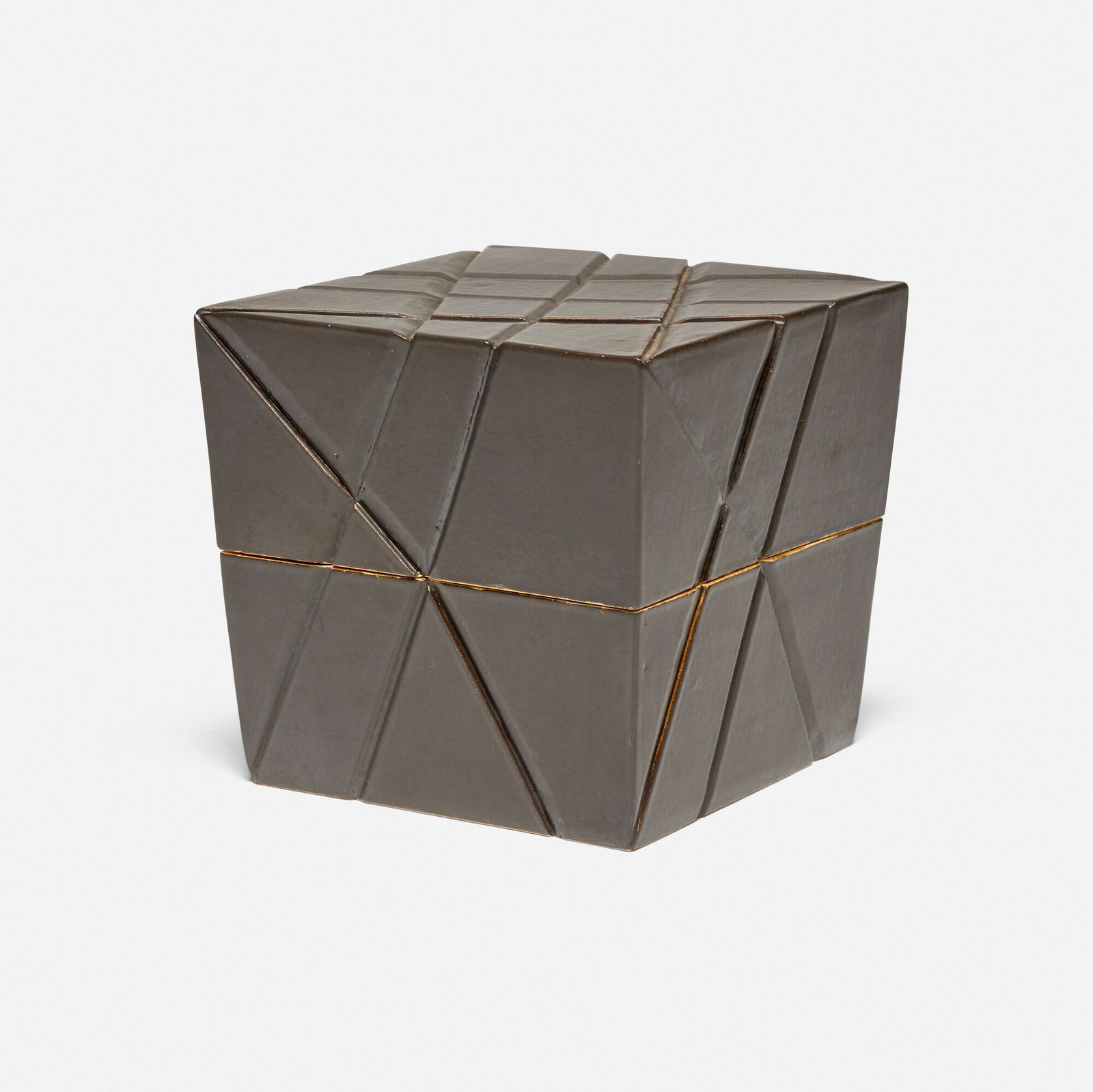 Kiyomizu Rokubei VIII (Masahiro), Untitled (Box): Kiyomizu Rokubei VIII (Masahiro) Untitled (Box) glazed stoneware 5.25 h x 5.25 w x 5.25 d in (13 x 13 x 13 cm) Signed to underside 'M. Kiyomizu'. Sold with original signed artist's bo