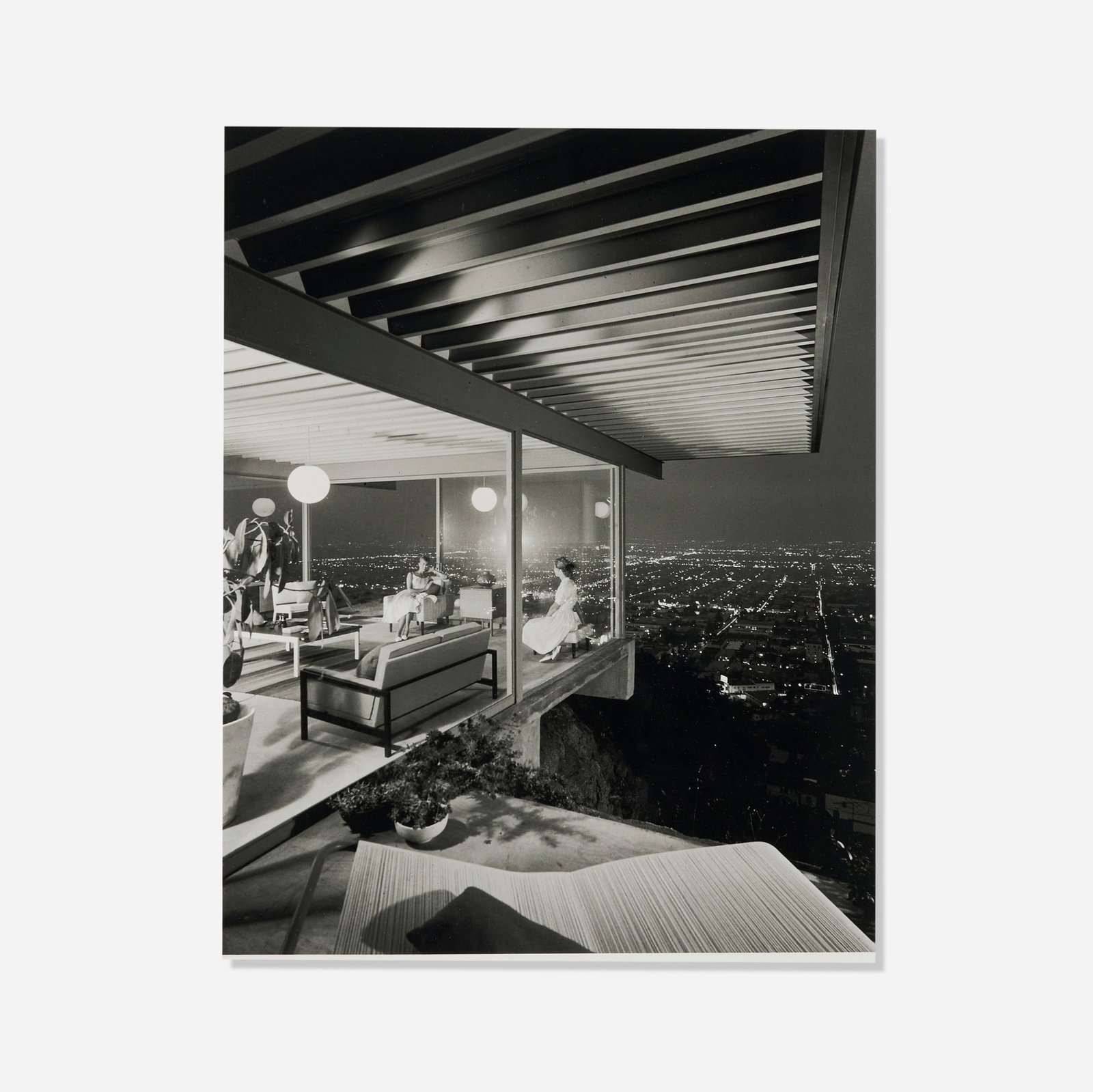 Julius Shulman, Case Study House #22 (Two Girls), Los Angeles, California (Pierre Koenig): Julius Shulman Case Study House #22 (Two Girls), Los Angeles, California (Pierre Koenig) 1960 / printed later gelatin silver print image: 17.625 h x 14 w in (45 x 36 cm) sheet: 20 h x 16 w in (51 x