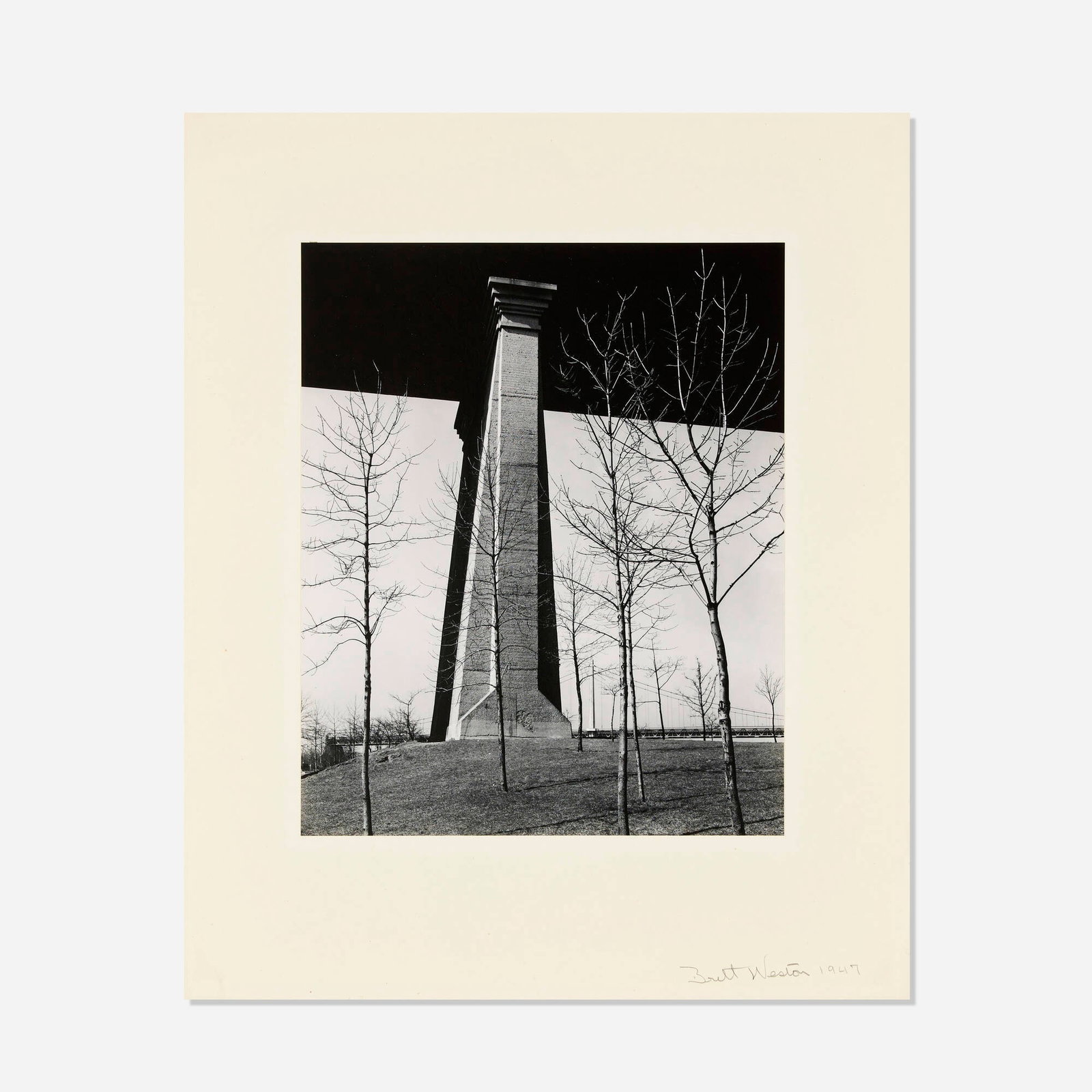 Brett Weston, Bridge Support and Trees, New York (1 of 5)