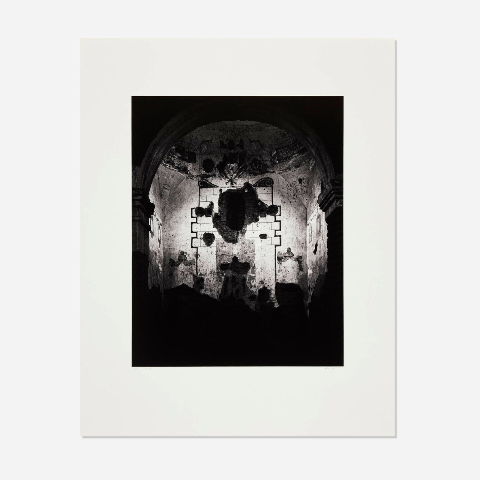 Ansel Adams, Interior of Tumacacori Mission, New Mexico (Plate 7 from the Portfolio VII) (1 of 3)