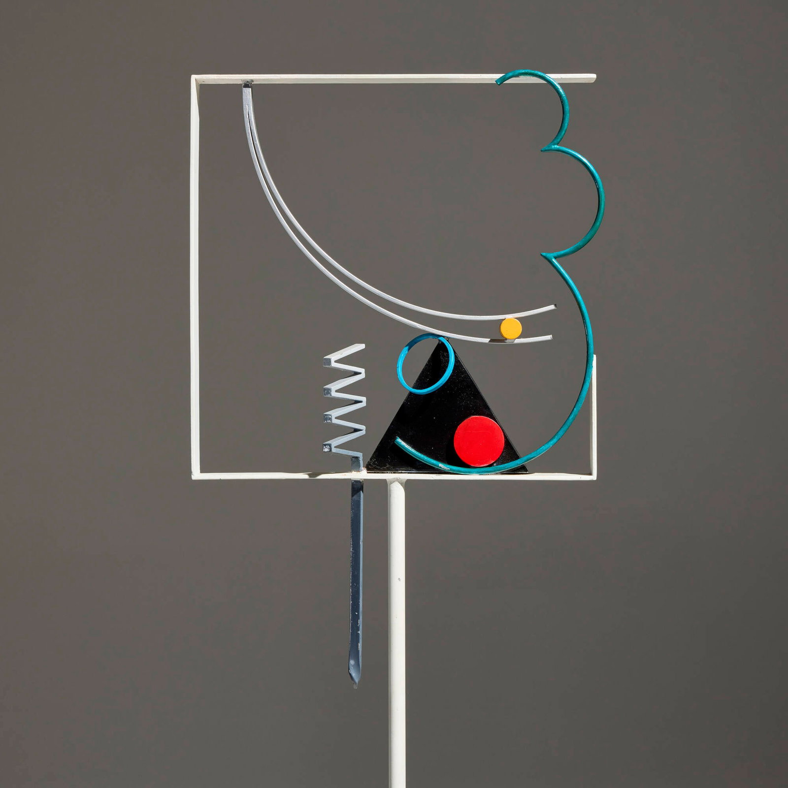 Fletcher Benton, Pole Piece: Fletcher Benton Pole Piece 1991 painted steel 65 h x 12 w x 8.5 d in (165 x 30 x 22 cm) Signed and dated to underside 'Fletcher Benton 1991'. Provenance: Santa Monica Auctions, The