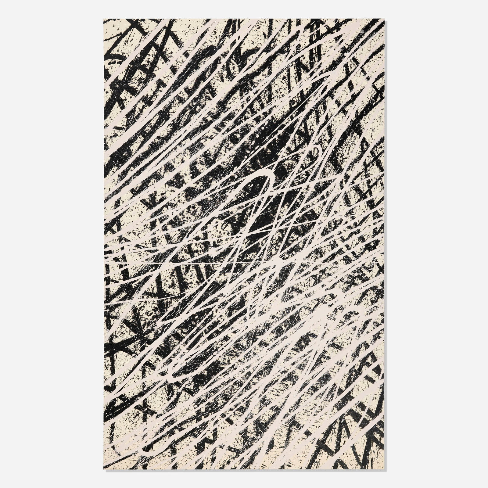 Ed Moses, #1 Forme Dad: Ed Moses #1 Forme Dad 2003 acrylic and glitter on canvas 96 h x 60 w in (244 x 152 cm) Signed, titled and dated to verso '#1 Forme Dad Y Branco 12/03'. This work will ship from Los Angeles,