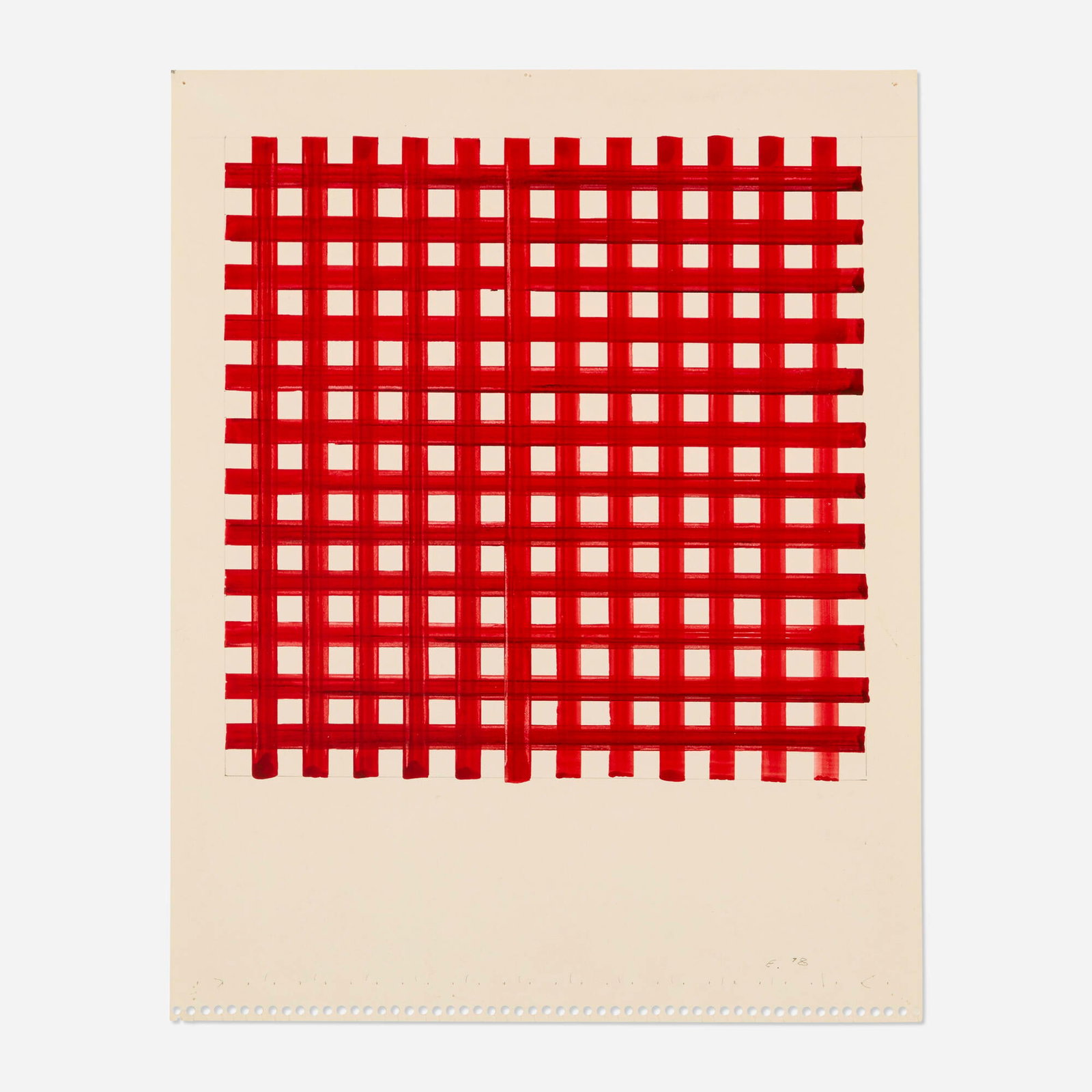 Ed Moses, Untitled: Ed Moses Untitled 1978 acrylic and graphite on paper 14 h x 11 w in (36 x 28 cm) Signed and dated to lower right 'E. 78'. Provenance: Texas Gallery, Houston | Bonhams, Los Angeles, Made in