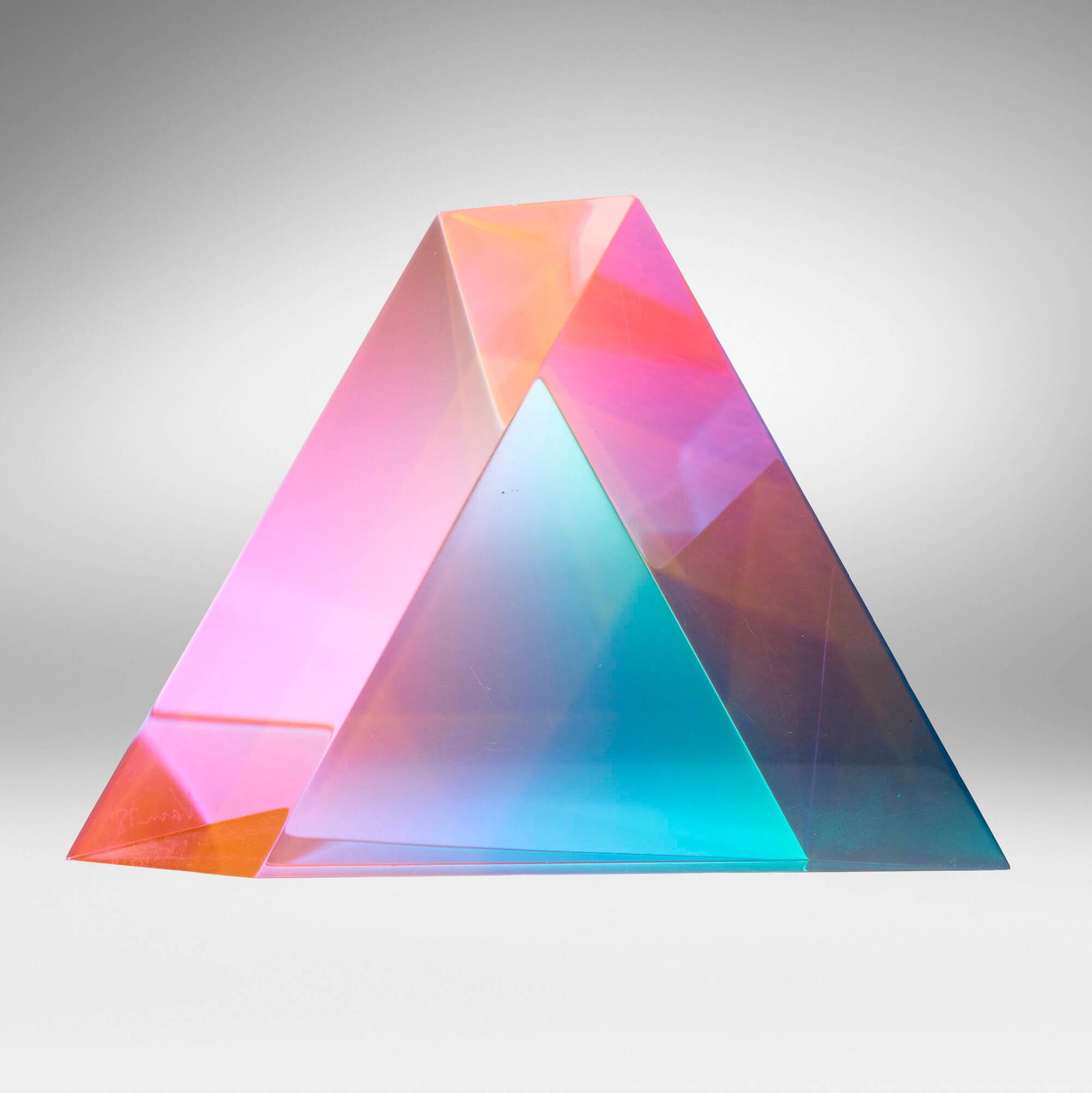 Vasa (Velizar Mihich), Triangle: Vasa (Velizar Mihich) Triangle 1978 cast resin 5.75 h x 7.5 w x 2.75 d in (15 x 19 x 7 cm) Etched signature and date to lower edge 'Vasa 78'. This work will ship from Los Angeles,