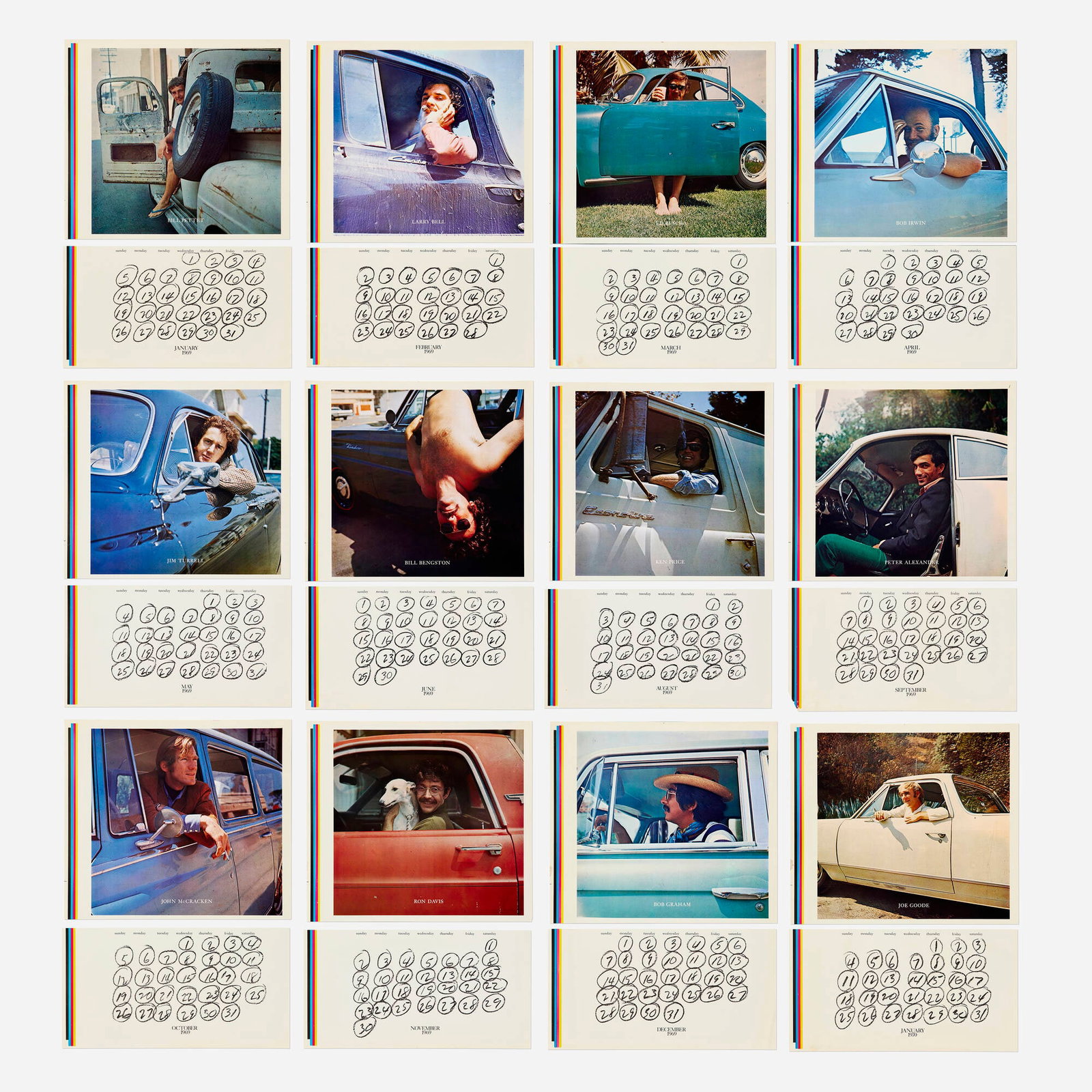 Joe Goode, Collection of thirty-seven proofs: Joe Goode Collection of thirty-seven proofs 1969-1970 offset lithograph in colors largest: 22.5 h x 15.375 w in (57 x 39 cm) smallest: 15.75 h x 8.5 w in (40 x 22 cm) Lot includes thirty-seven proofs