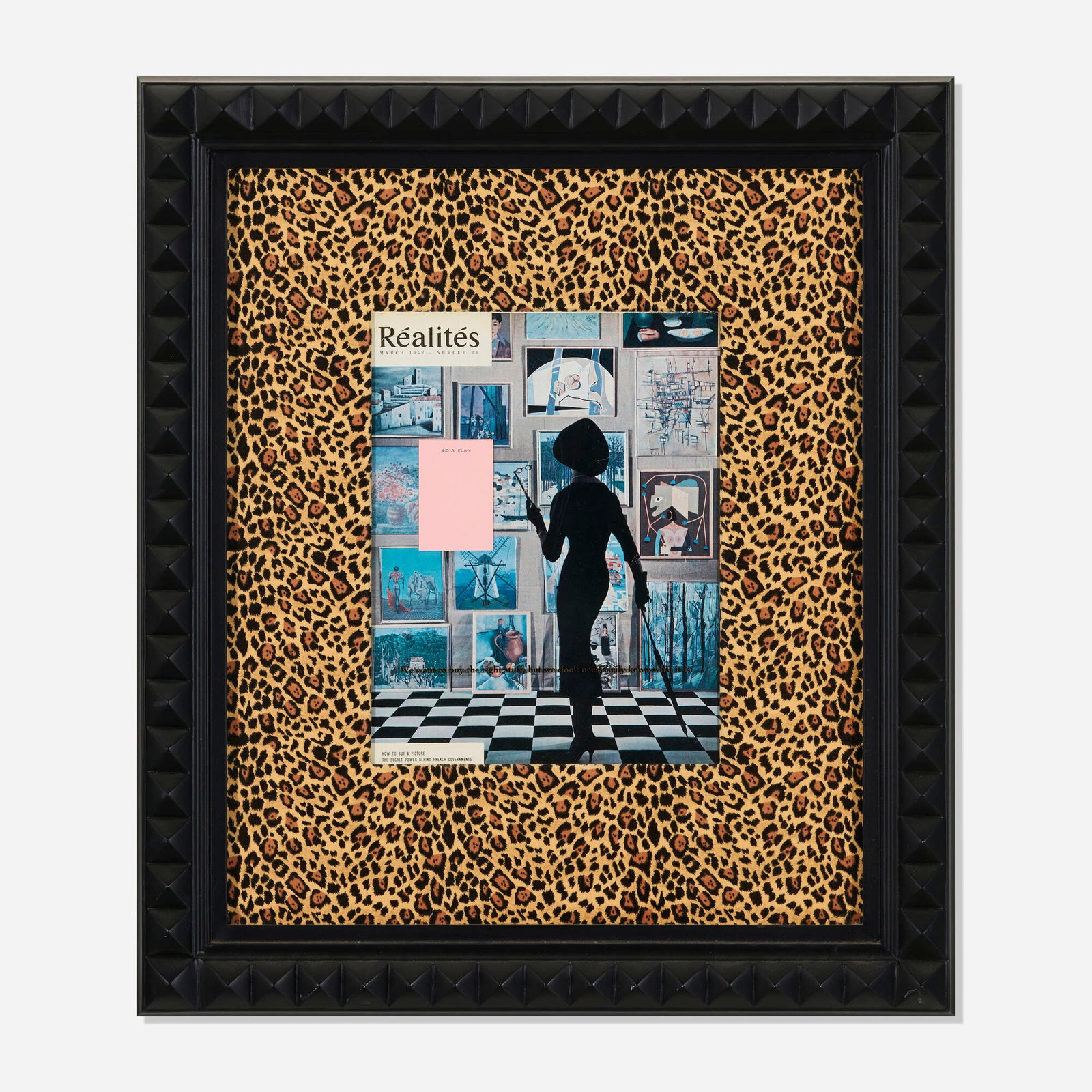 Alexis Smith, Je ne sais quoi: Alexis Smith Je ne sais quoi 1999 mixed media collage in artist's frame 25 h x 22 w x 1.75 d in (63 x 56 x 4 cm) Provenance: Margo Leavin Gallery, Los Angeles | Laura-Lee Woods Collection This work