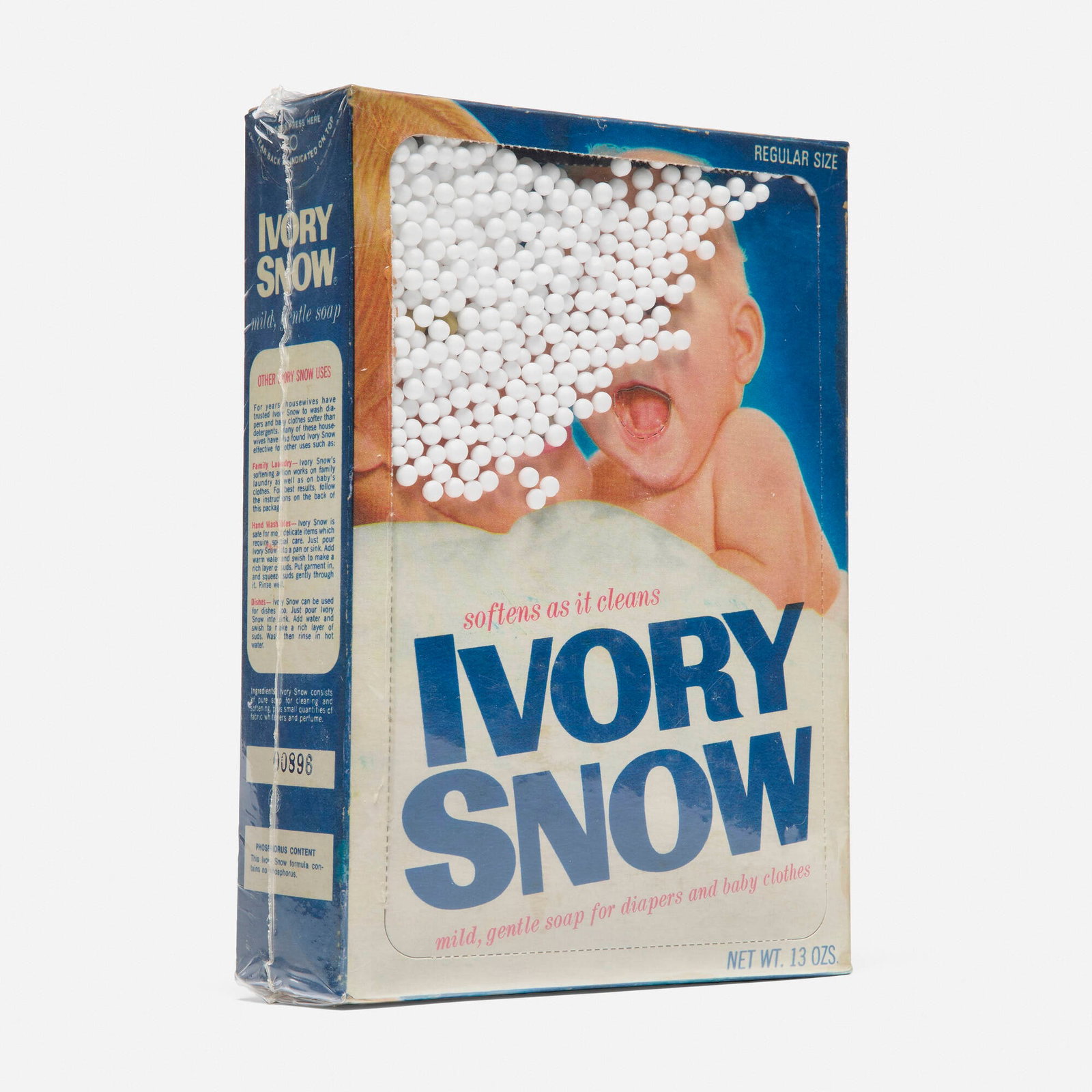 Jason Rhoades, PeaRoeFoam kit: Jason Rhoades PeaRoeFoam kit c. 2002 Elmer's glue bottle, Ivory Snow box, vinyl glove, PeaRoeFoam 8.5 h x 6 w x 3 d in (22 x 15 x 8 cm) PeaRoeFoam was Rhoades's self-made recipe for a "brand new