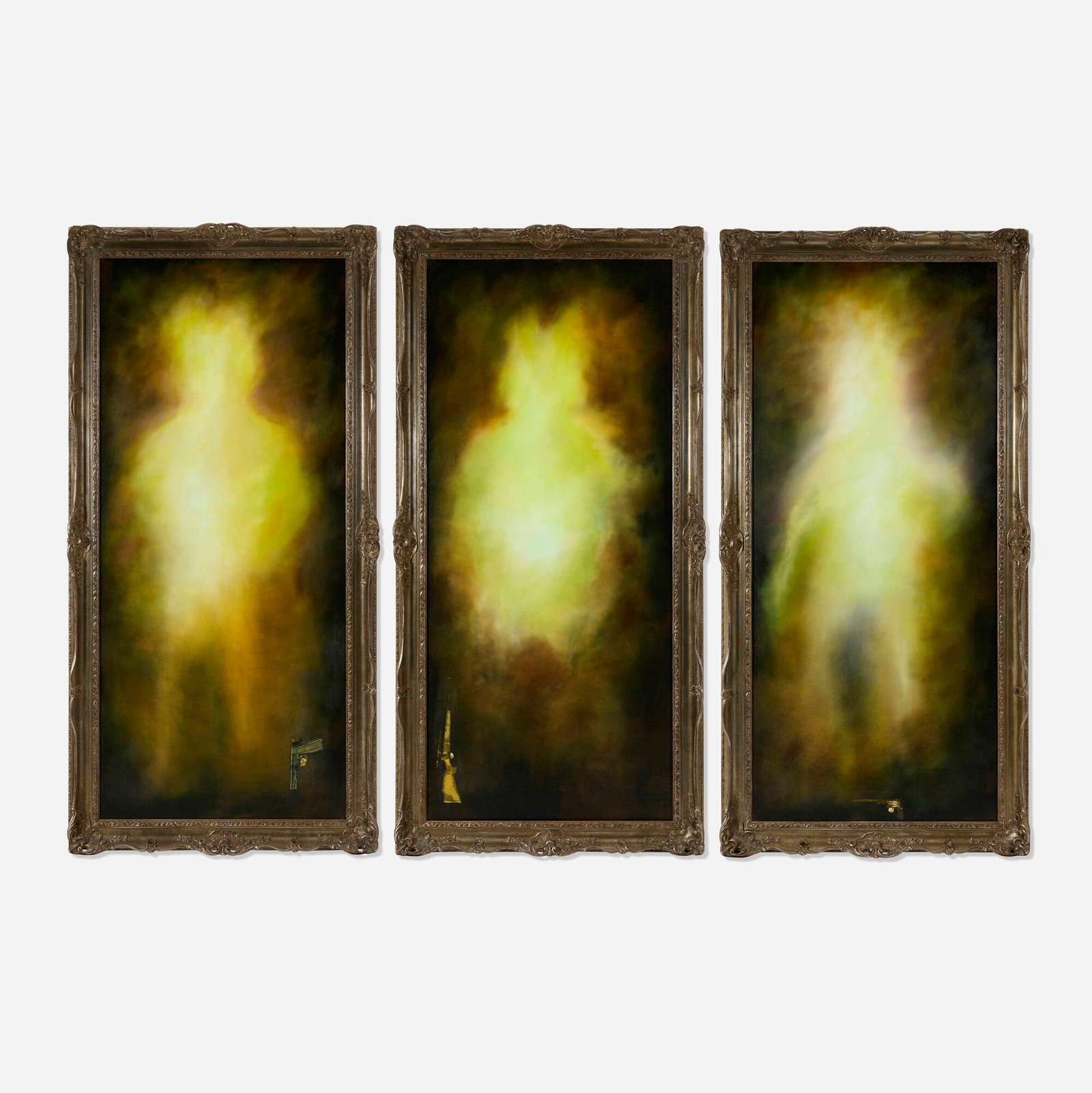 Stephen G. Rhodes, Vacant Portraits 17-19 (triptych)