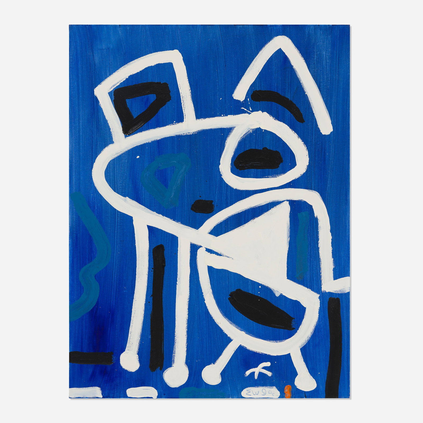 Emerson Woelffer, Untitled: Emerson Woelffer Untitled 1994 oil and acrylic on canvas 48 h x 36 w in (122 x 91 cm) This work is being sold to raise scholarship funds for the Otis College of Art and Design. Signed and dated to l