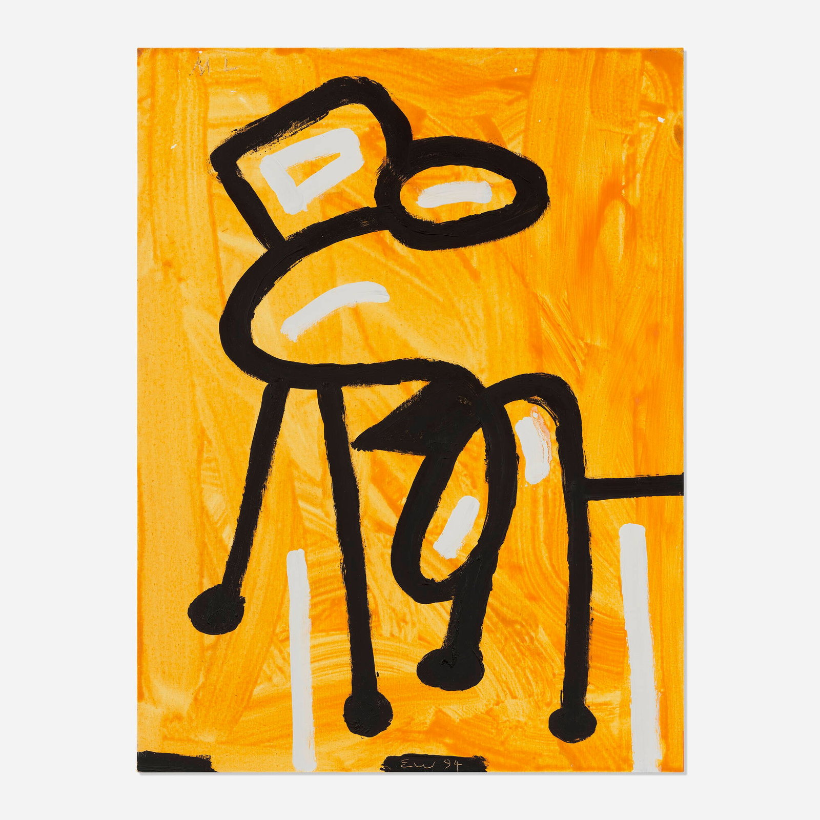 Emerson Woelffer, Untitled (from the Chair series): Emerson Woelffer Untitled (from the Chair series) 1991-94 oil and acrylic on canvas 48 h x 36 w in (122 x 91 cm) This work is being sold to raise scholarship funds for the Otis College of Art and