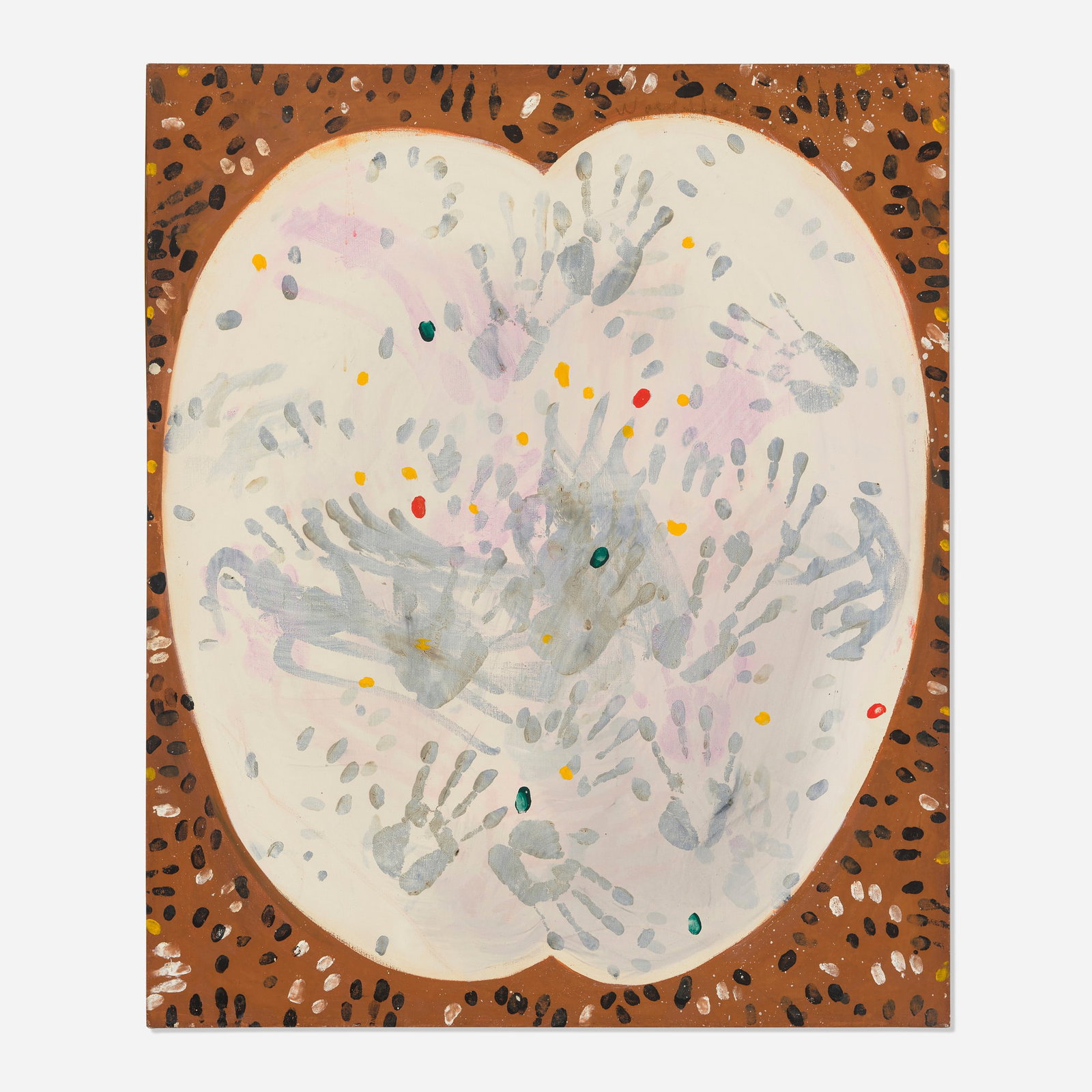Emerson Woelffer, Fifteen Hundred Fingers: Emerson Woelffer Fifteen Hundred Fingers 1964 oil on canvas 48 h x 40 w in (122 x 102 cm) This work is being sold to raise scholarship funds for the Otis College of Art and Design. Signed to upper e