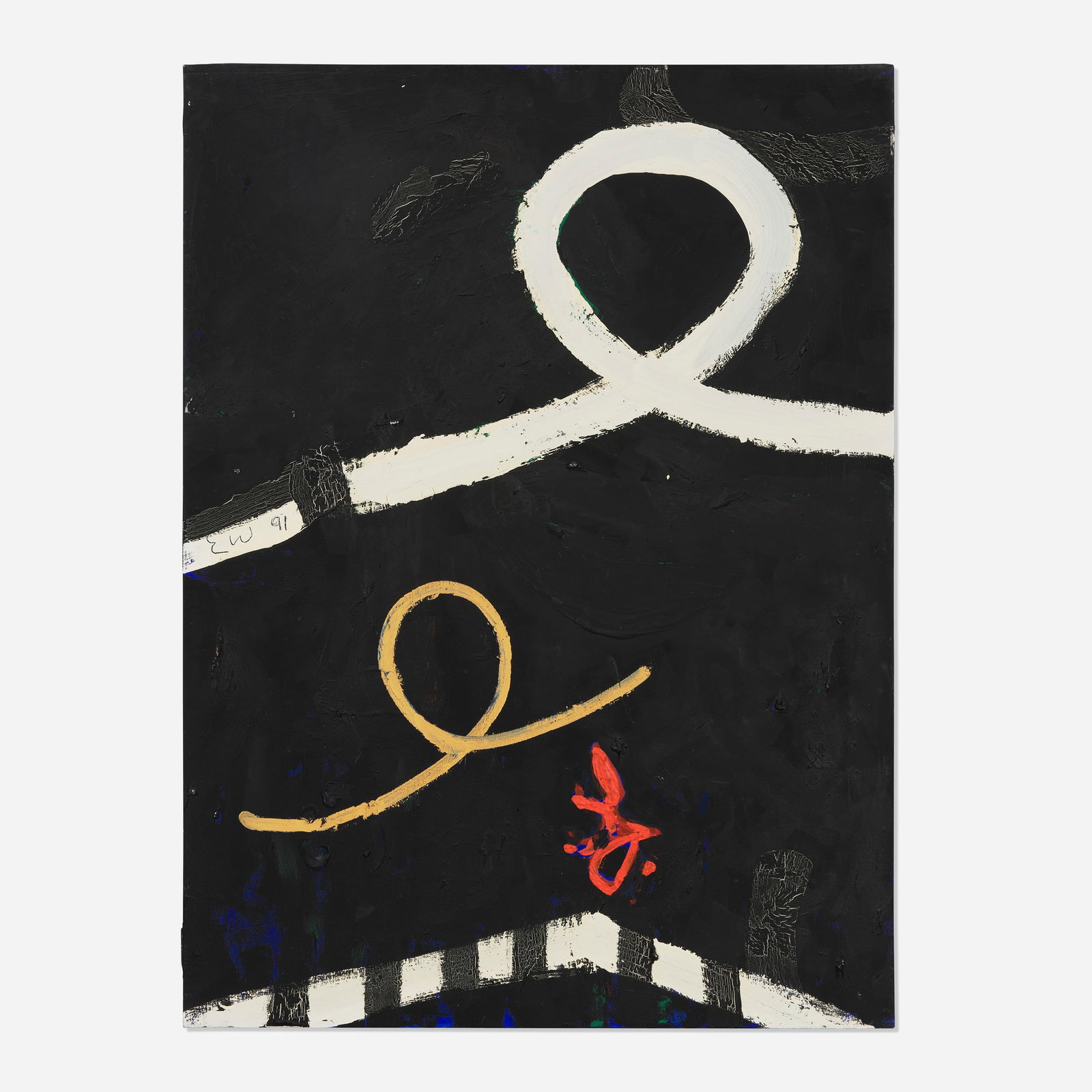 Emerson Woelffer, Untitled: Emerson Woelffer Untitled 1991-92 acrylic on canvas 40 h x 30 w in (102 x 76 cm) This work is being sold to raise scholarship funds for the Otis College of Art and Design. Signed and dated to left