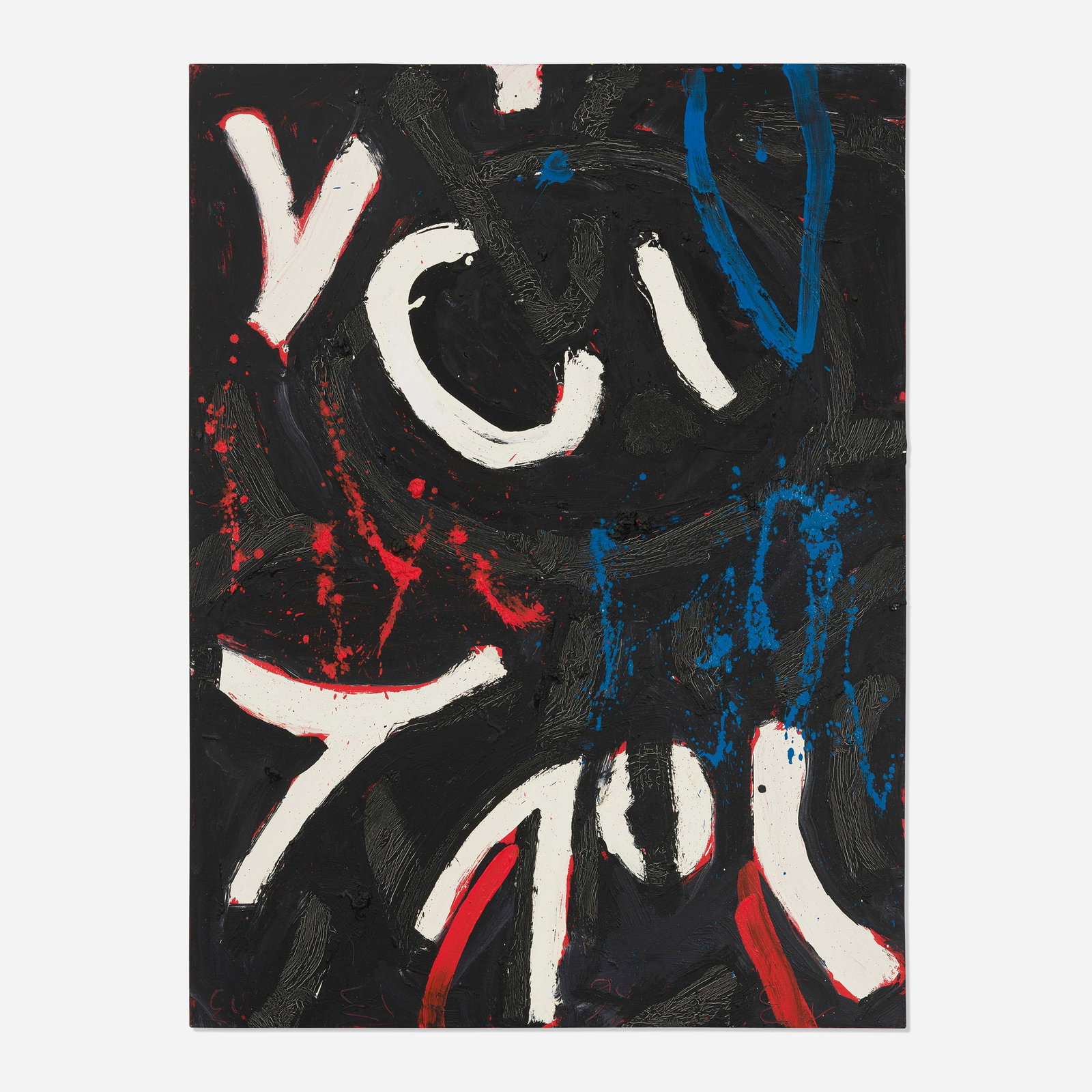 Emerson Woelffer, Untitled: Emerson Woelffer Untitled 1994 acrylic and mixed media on canvas 39.875 h x 30 w in (101 x 76 cm) This work is being sold to raise scholarship funds for the Otis College of Art and Design. Signed