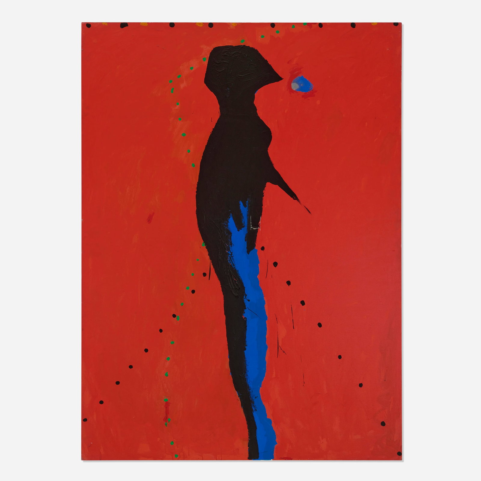 Emerson Woelffer, Untitled: Emerson Woelffer Untitled c. 1975 oil on canvas 67.875 h x 49.875 w in (172 x 127 cm) This work is being sold to raise scholarship funds for the Otis College of Art and Design. Provenance: Es