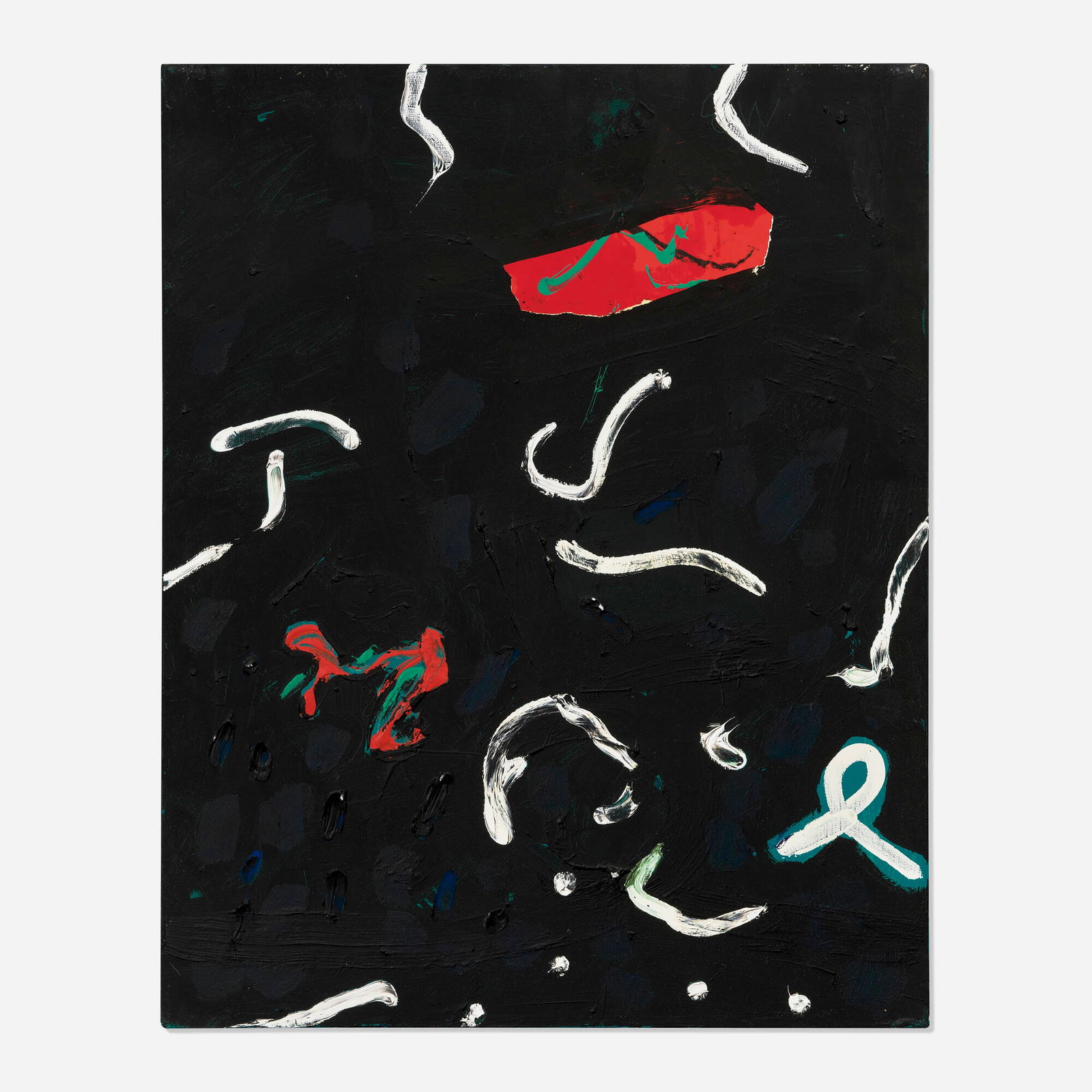 Emerson Woelffer, Untitled: Emerson Woelffer Untitled 1987 oil and acrylic on canvas 30 h x 24 w in (76 x 61 cm) This work is being sold to raise scholarship funds for the Otis College of Art and Design. Signed to upper right