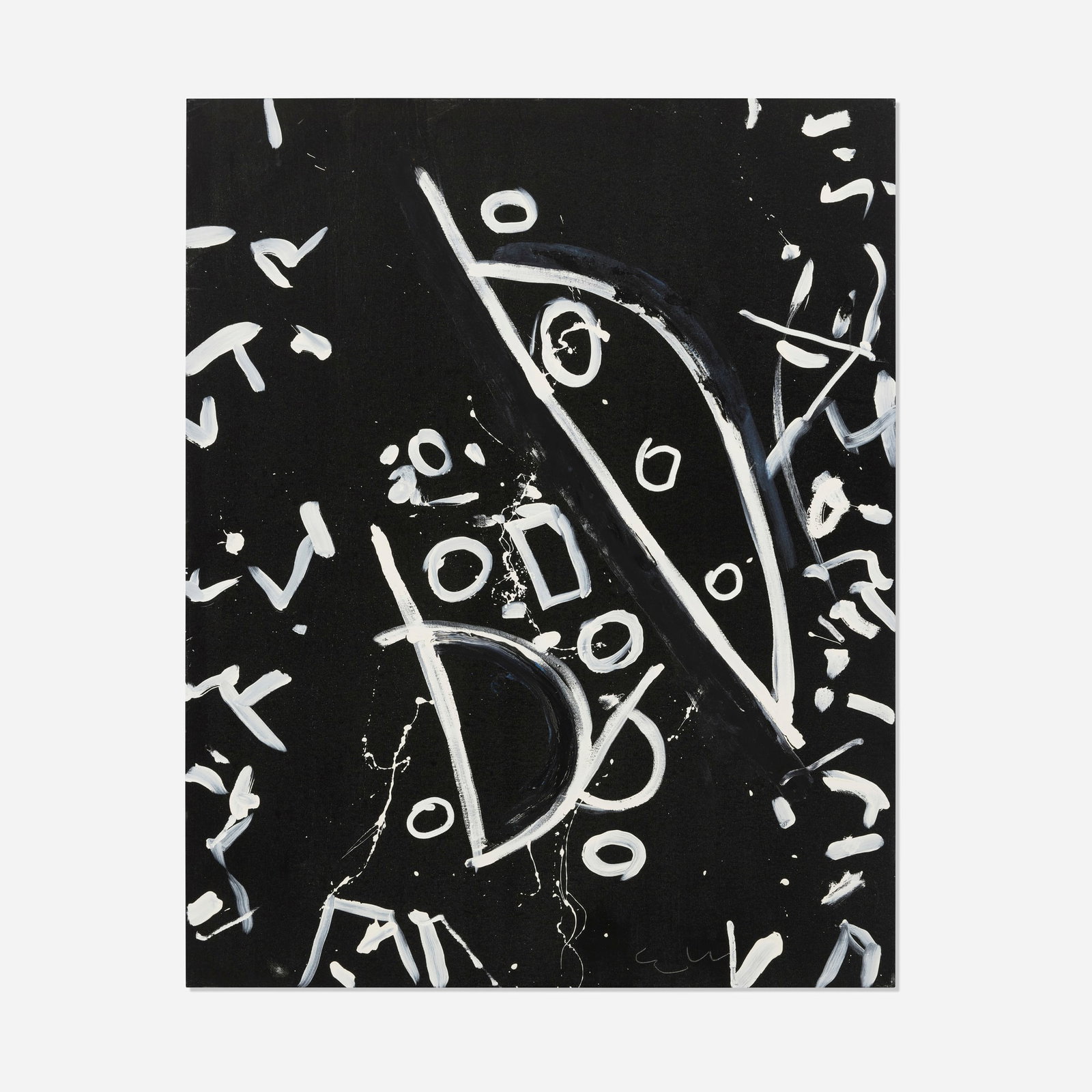 Emerson Woelffer, Untitled: Emerson Woelffer Untitled 1998 oil and acrylic on canvas 60 h x 48 w in (152 x 122 cm) This work is being sold to raise scholarship funds for the Otis College of Art and Design. Signed to lower righ