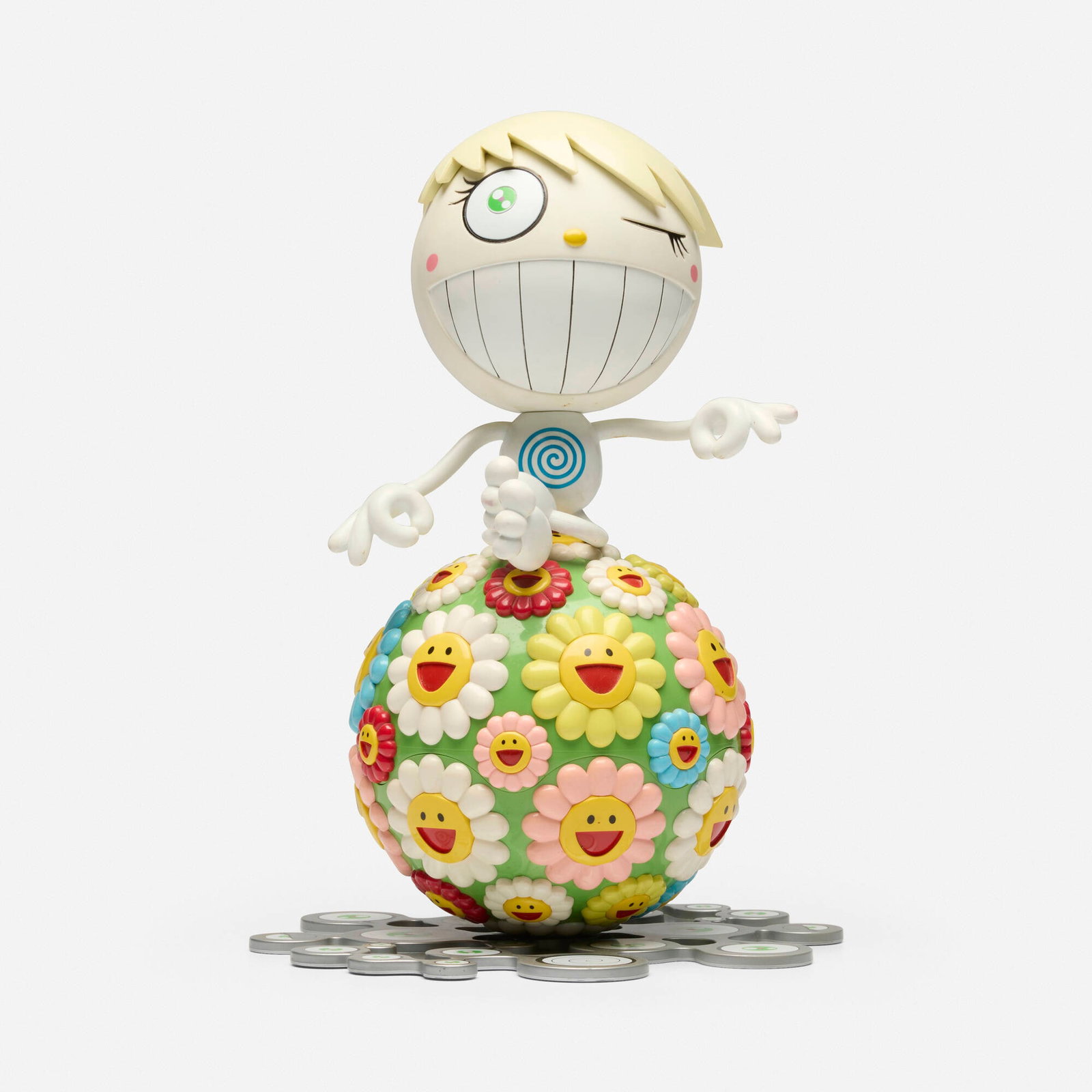 Takashi Murakami, Oval (Mr. Wink, Cosmos Ball): Takashi Murakami Oval (Mr. Wink, Cosmos Ball) 2000 colored plastic, vinyl, mini CD 10.25 h x 7.375 w x 7.375 d in (26 x 19 x 19 cm) Molded signature, date and manufacturer's mark to underside �