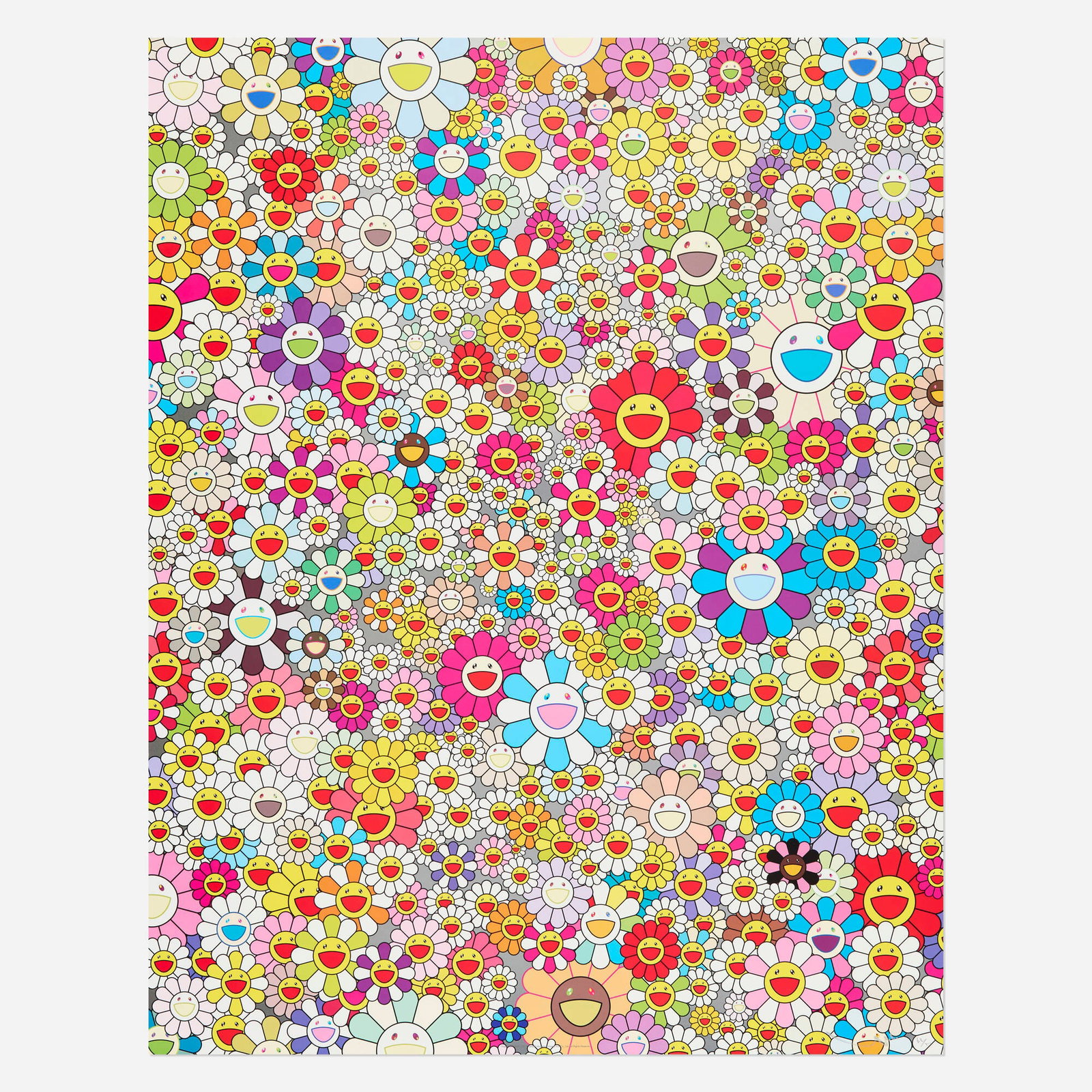 Takashi Murakami, Poporoke Forest: Takashi Murakami Poporoke Forest 2011 offset lithograph in colors 34.125 h x 26.875 w in (87 x 68 cm) Signed and numbered to lower right 'Murakami 162/300'. This work is number 162 from the edition of