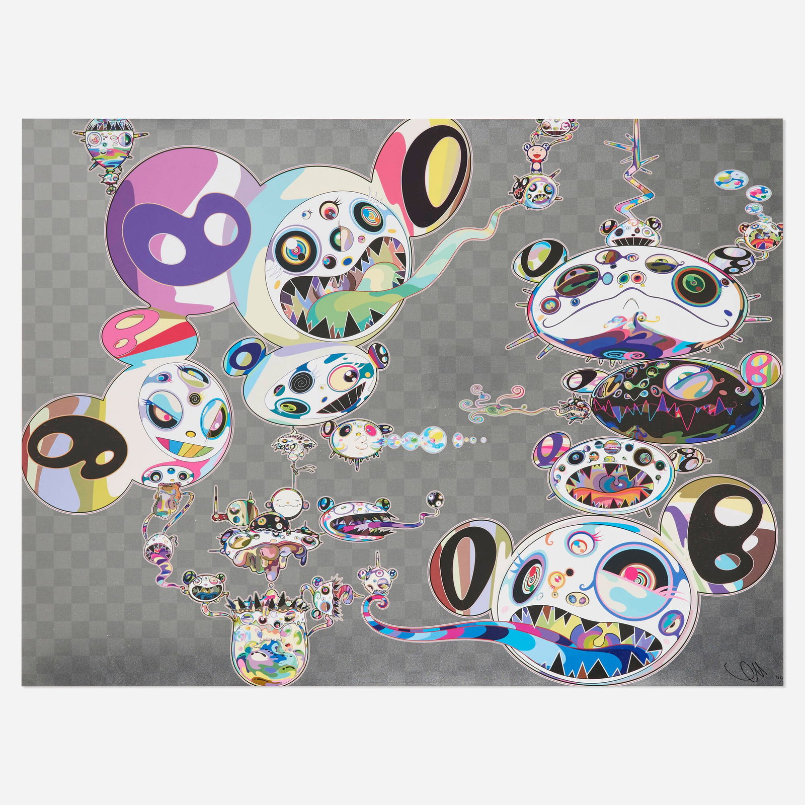 Takashi Murakami, Another Dimension Brushing Against Your Hand: Takashi Murakami Another Dimension Brushing Against Your Hand 2015 offset lithograph in colors sight: 25.25 h x 34 w in (64 x 86 cm) Signed and numbered to lower right 'Murakami 133/300'. This work is