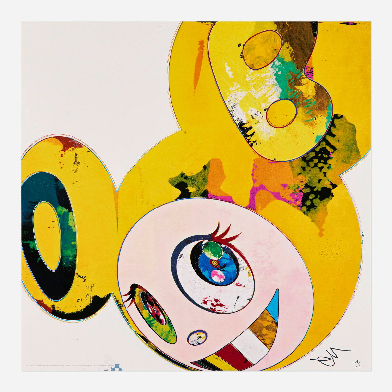 Takashi Murakami, And then, and then and then and then and then. Yellow Universe. (1 of 3)