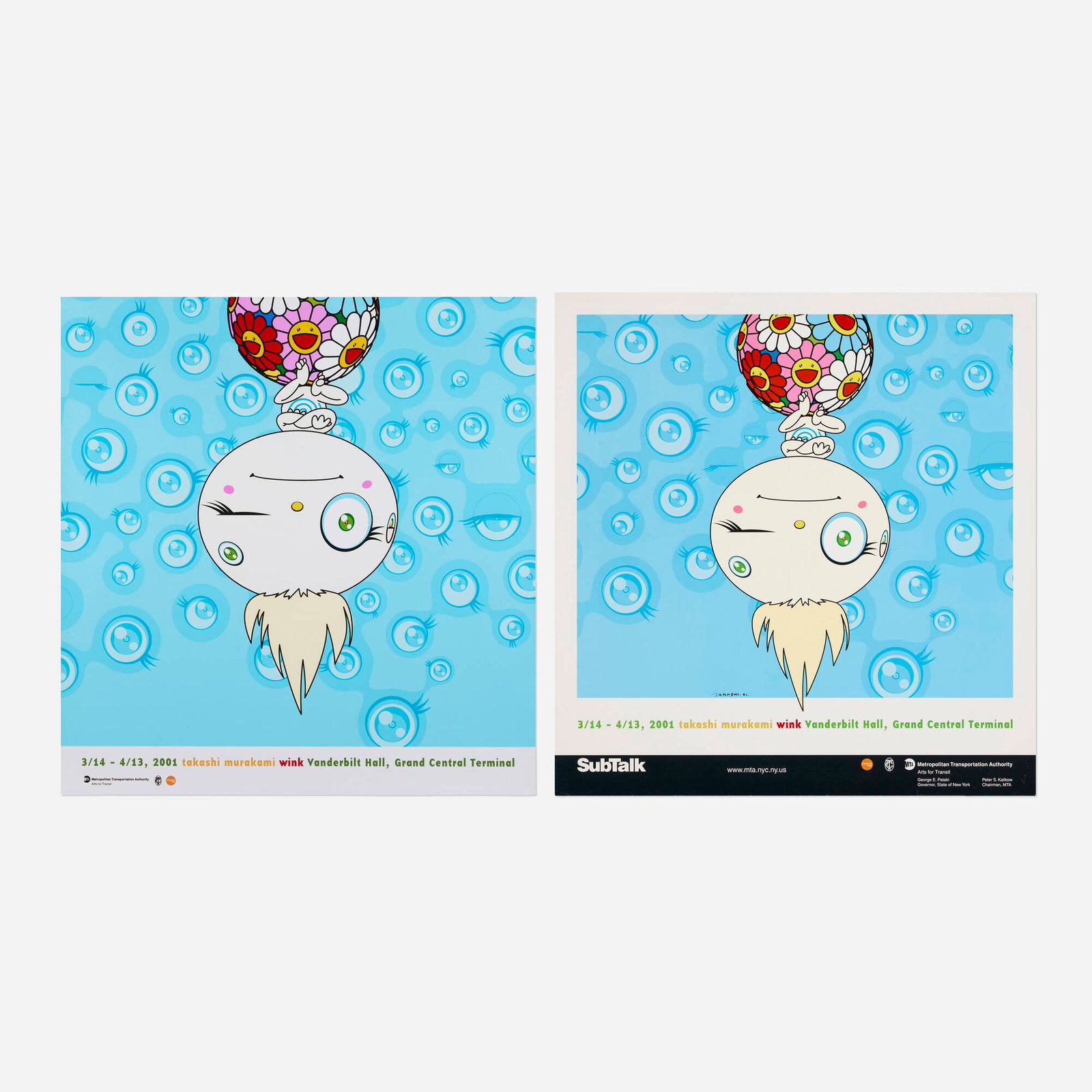 Takashi Murakami, Wink Metropolitan Transit Authority exhibition posters (two works) (1 of 2)