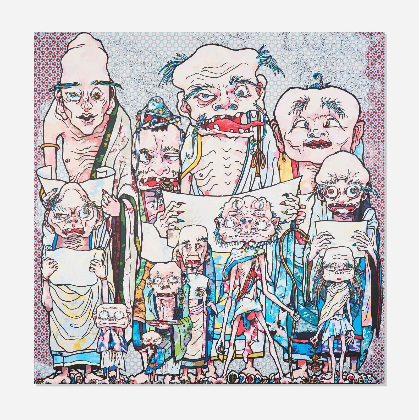 Takashi Murakami, 12 Arhats: Takashi Murakami 12 Arhats 2013 offset lithograph in colors 26.875 h x 26.875 w in (68 x 68 cm) Signed and numbered to lower right 'Takashi Murakami 225/300'. This work is number 225 from th