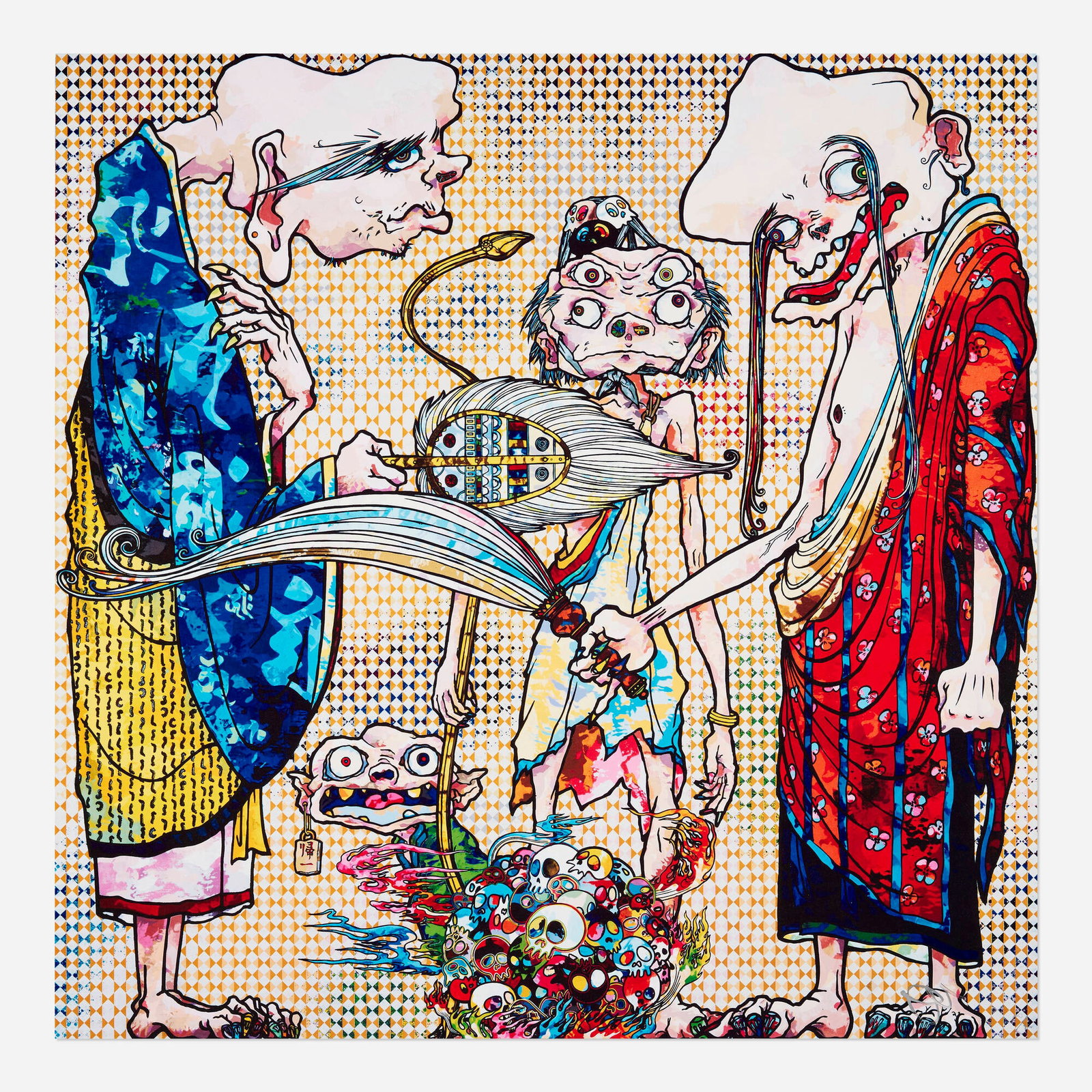 Takashi Murakami, 4 Arhats, One With Four Eyes: Takashi Murakami 4 Arhats, One With Four Eyes 2013 offset lithograph in colors 26.75 h x 26.75 w in (68 x 68 cm) Signed and numbered to lower right 'Takashi Murakami 50/300'. This work is number 50 fr