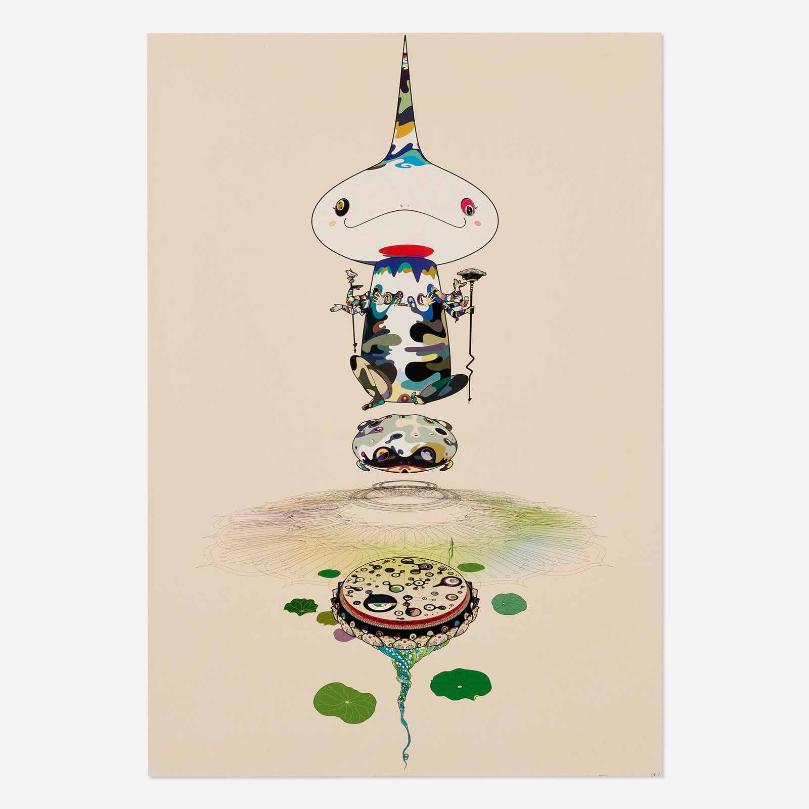 Takashi Murakami, Reversed Double Helix: Takashi Murakami Reversed Double Helix 2005 offset lithograph in colors sight: 40 h x 28 w in (102 x 71 cm) Signed and numbered to lower right 'Takashi Murakami 128/300'. This work is number 128 from 