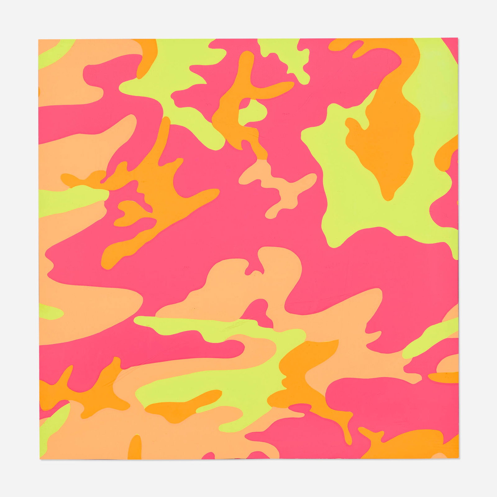 Andy Warhol, Untitled (from the Camouflage portfolio): Andy Warhol Untitled (from the Camouflage portfolio) 1987 screenprint in colors on Lenox Museum Board 38 h x 38 w in (97 x 97 cm) Numbered to verso '29/80' with estate stamp and