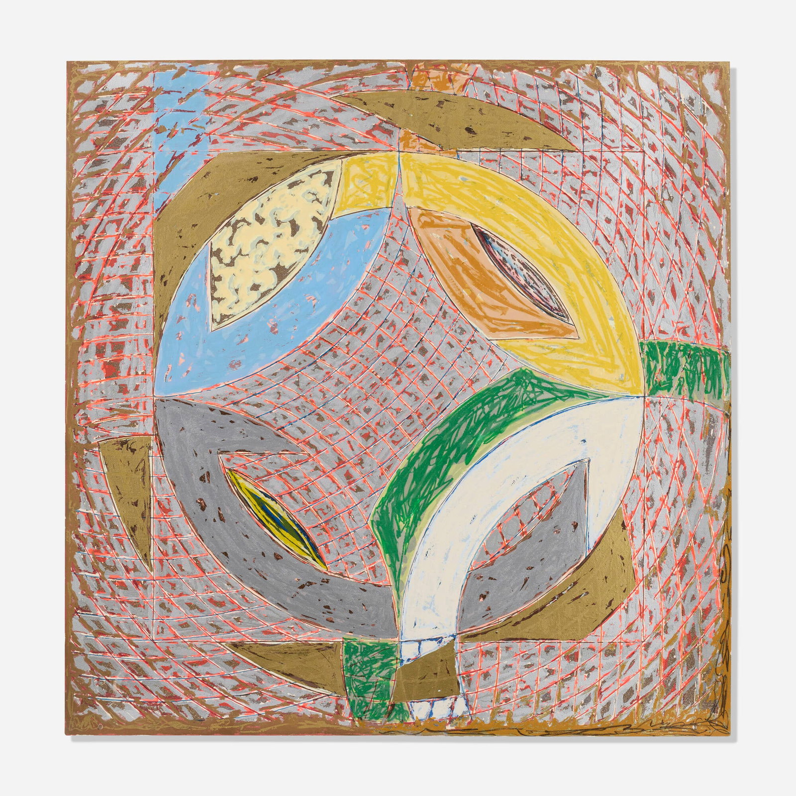 Frank Stella, Polar Co-ordinates II (from the Polar Co-Ordinates for Ronnie Peterson series): Frank Stella Polar Co-ordinates II (from the Polar Co-Ordinates for Ronnie Peterson series) 1980 offset lithograph and screenprint in colors on Arches 38.5 h x 37.875 w in (98 x 96 cm) Signed, dated