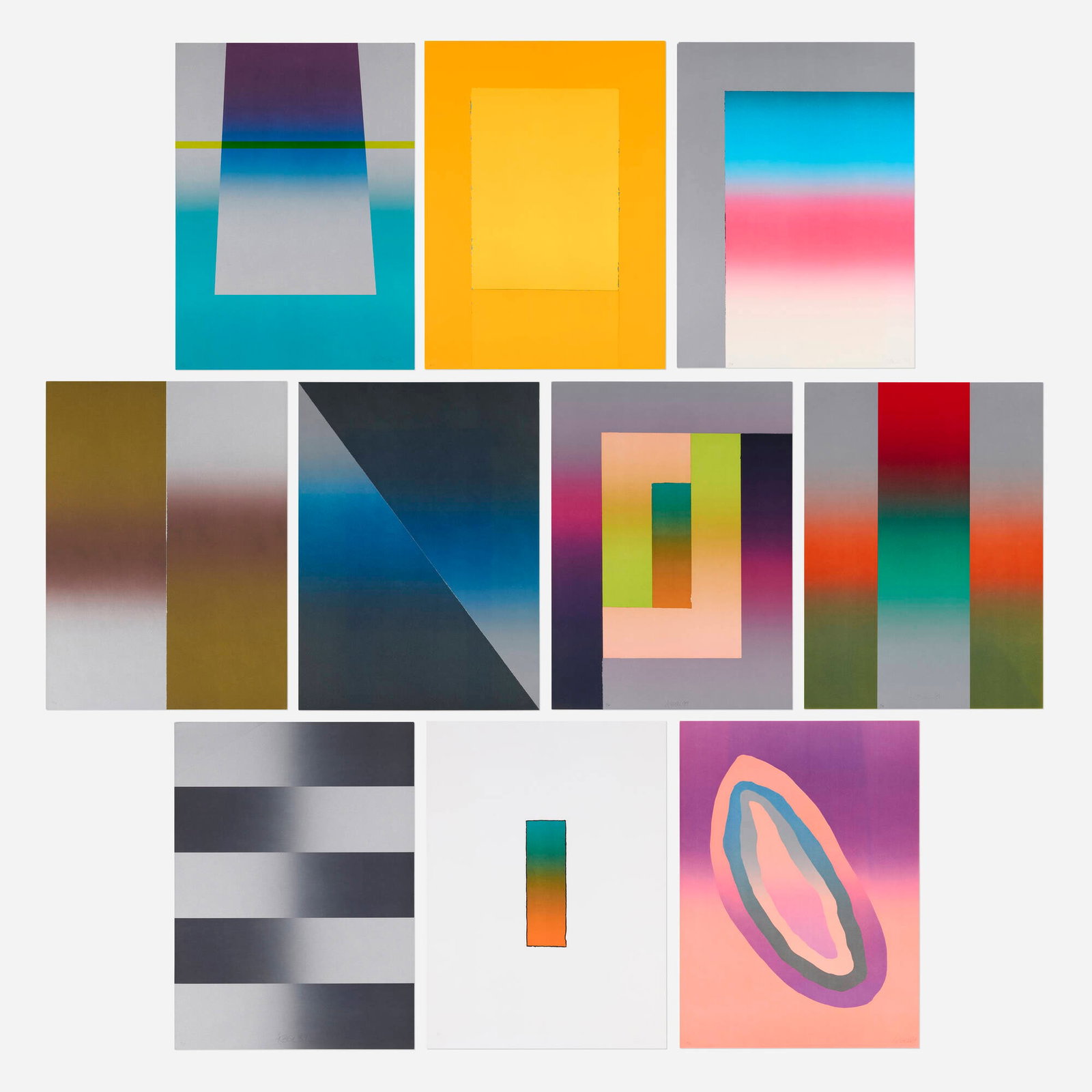 Larry Bell, Ten works (from the in Barcelona Suite/Portfolio California) (1 of 2)