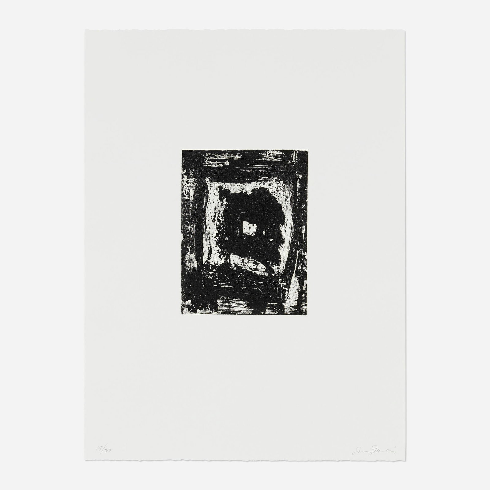 Sam Francis, Untitled (SFE-700): Sam Francis Untitled (SFE-700) 1982 aquatint on BFK Rives image: 7.5 h x 5.875 w in (19 x 15 cm) sheet: 20 h x 15 w in (51 x 38 cm) Signed and numbered to lower edge '15/20 Sam Francis' with