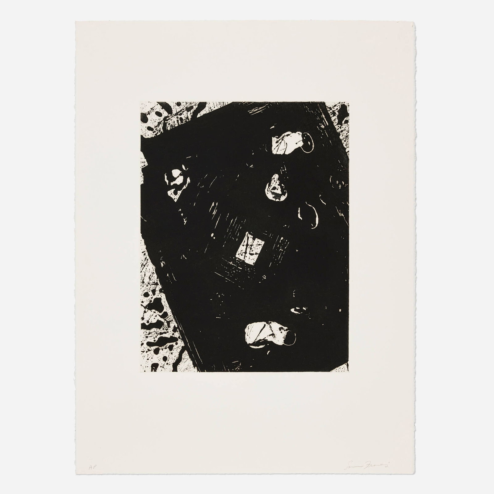 Sam Francis, Untitled (SFE-600): Sam Francis Untitled (SFE-600) 1982 aquatint on BFK Rives image: 17.75 h x 13.75 w in (45 x 35 cm) sheet: 30 h x 22.25 w in (76 x 57 cm) The proceeds from the sale of this work will benefit the Sam